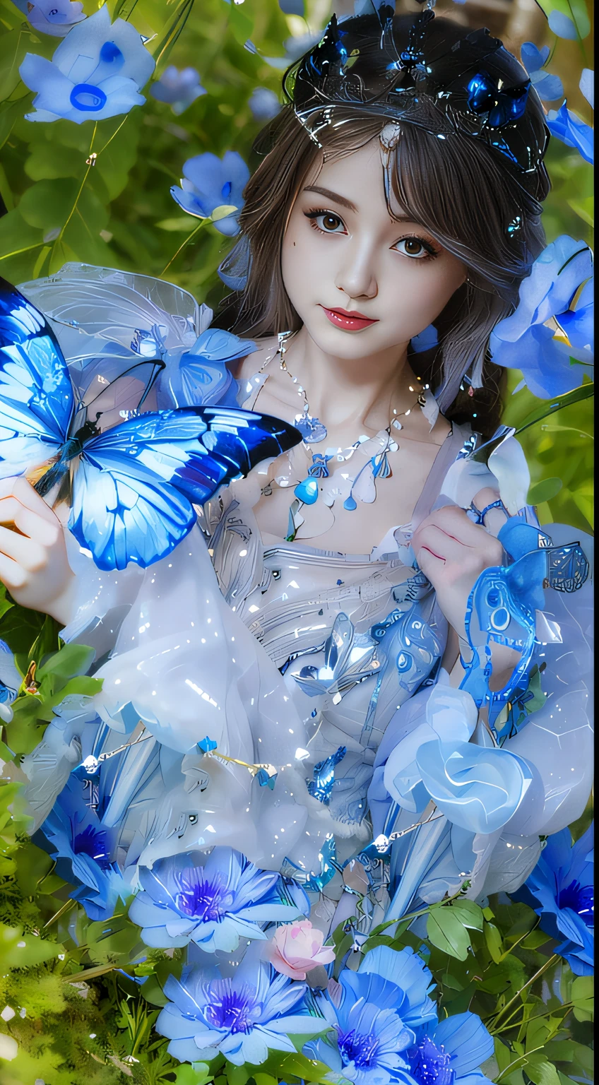 Flowers, green plants
