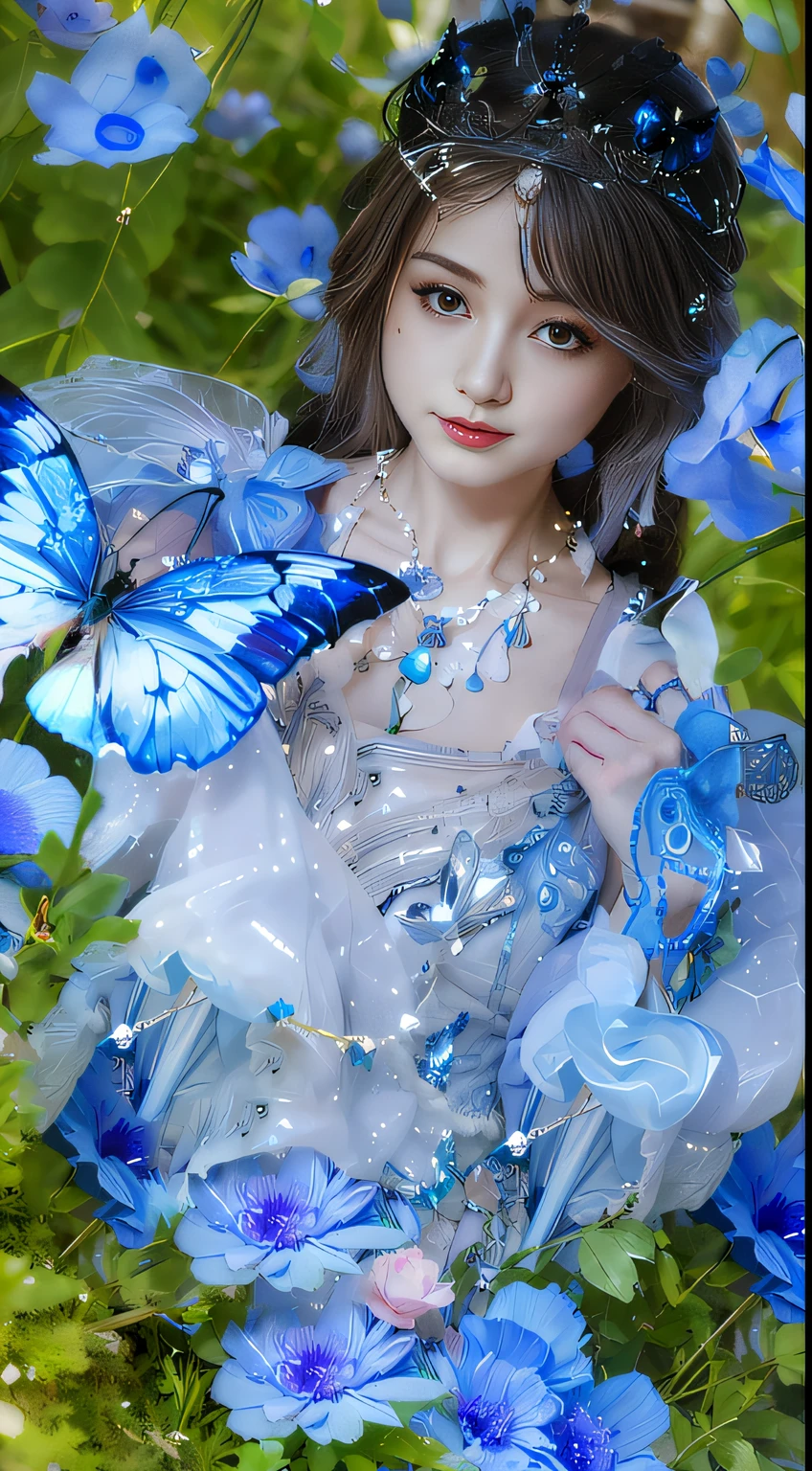 Flowers, green plants