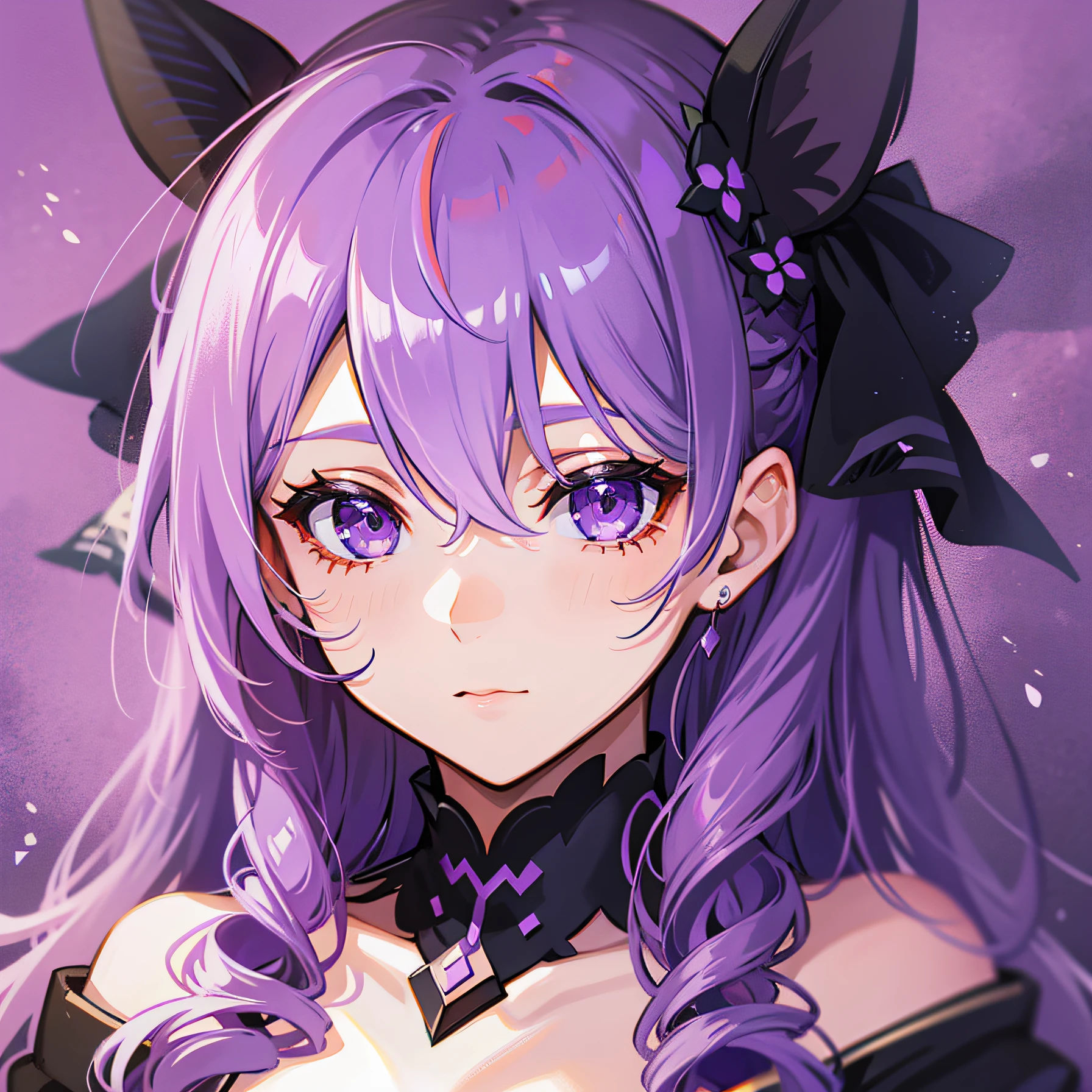 Unicorn Girl Purple Hair Purple Eyes