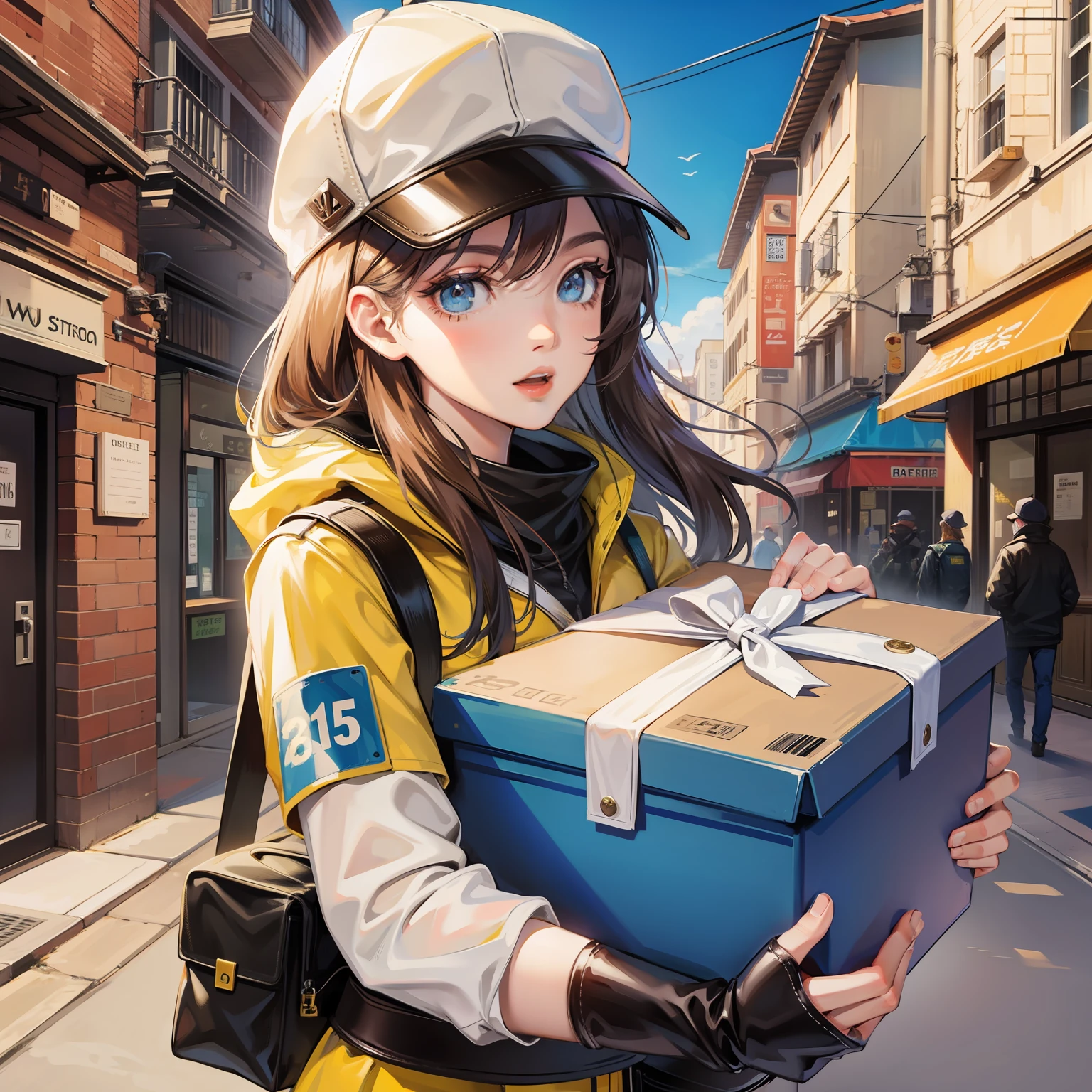 Courier delivery girl hat