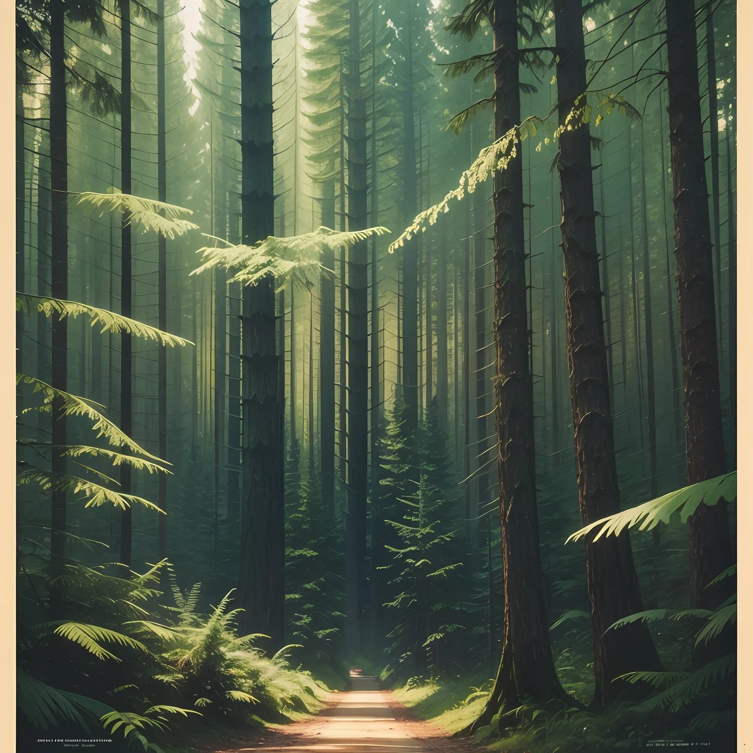 Analog style,forest movie poster, --auto --s2