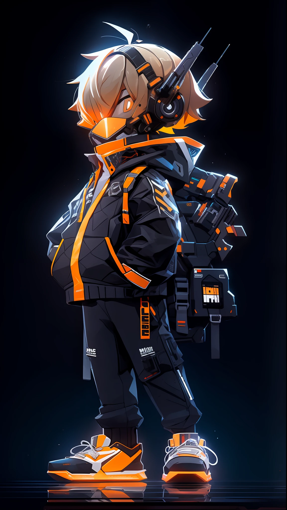 anime character with a gun and a helmet on, wearing space techwear, technical suit, expert high detail concept art, marmoset toolbag render, scifi character render, futuristic clothing and helmet, 8k octane 3d render, scifi character, anton fadeev 8 k, combat mech clothes, hard surface concept art, sci - fi character