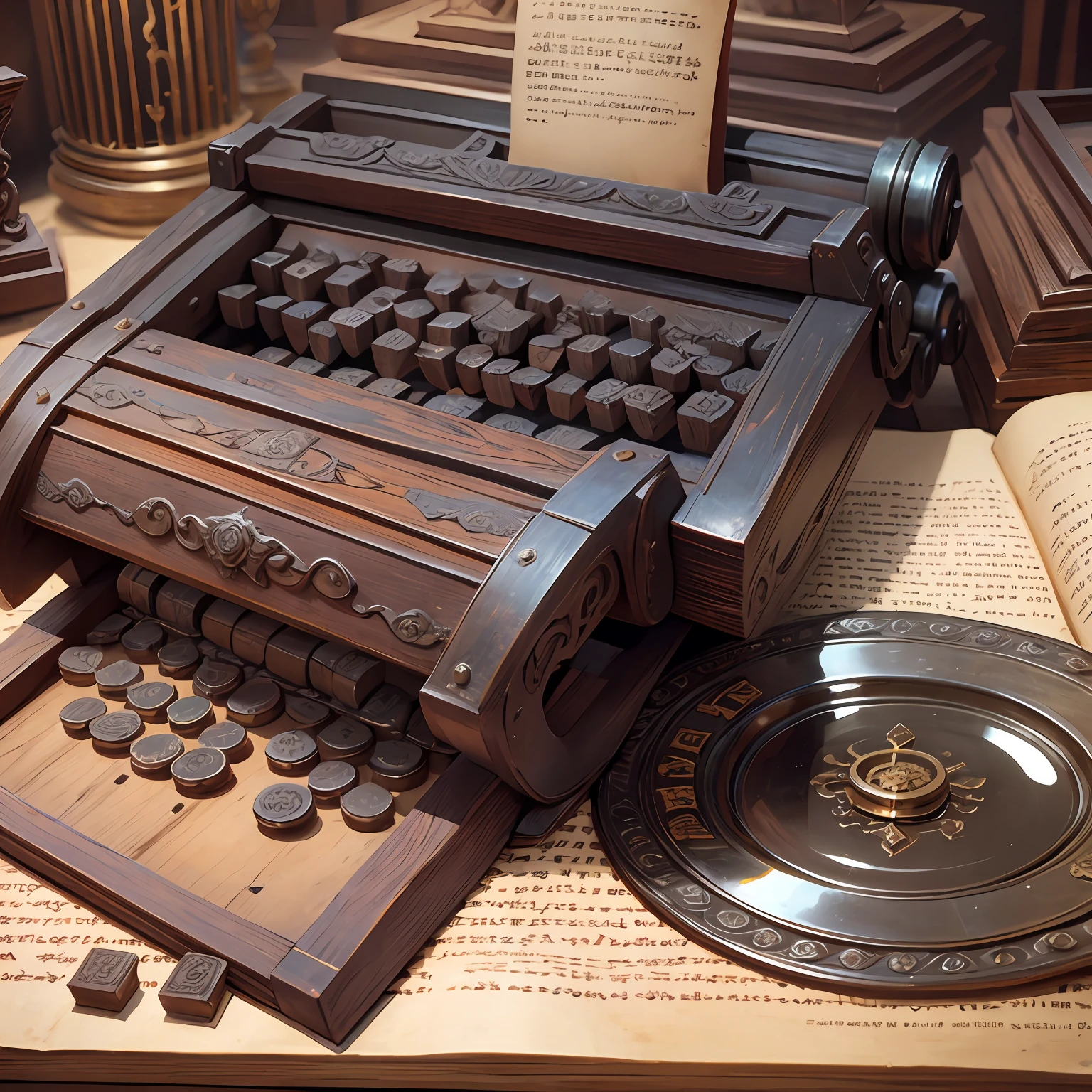 Movable type, many words, antique, museum --auto --s2
