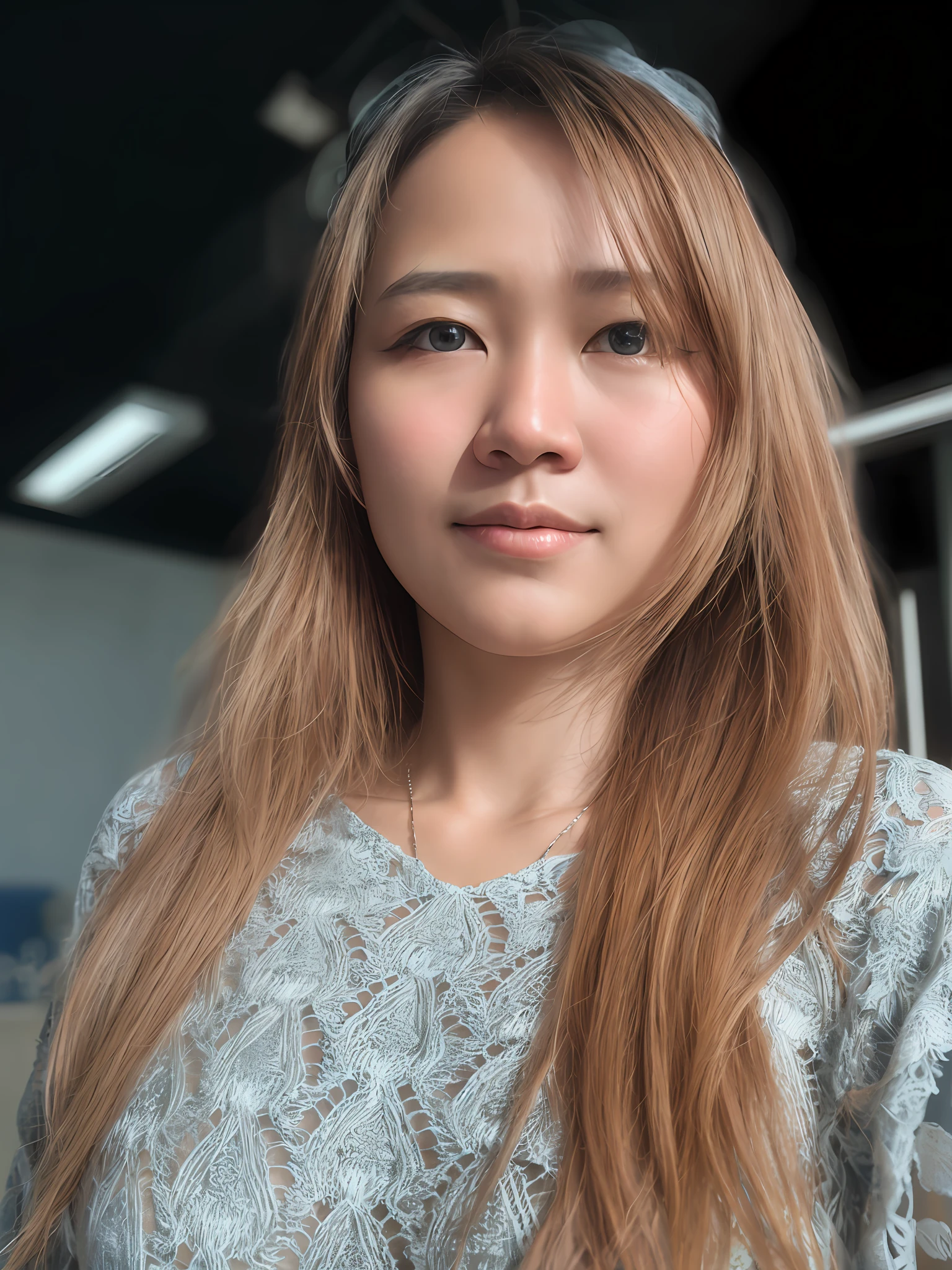 Retouch skin, change background as cloudy sky,