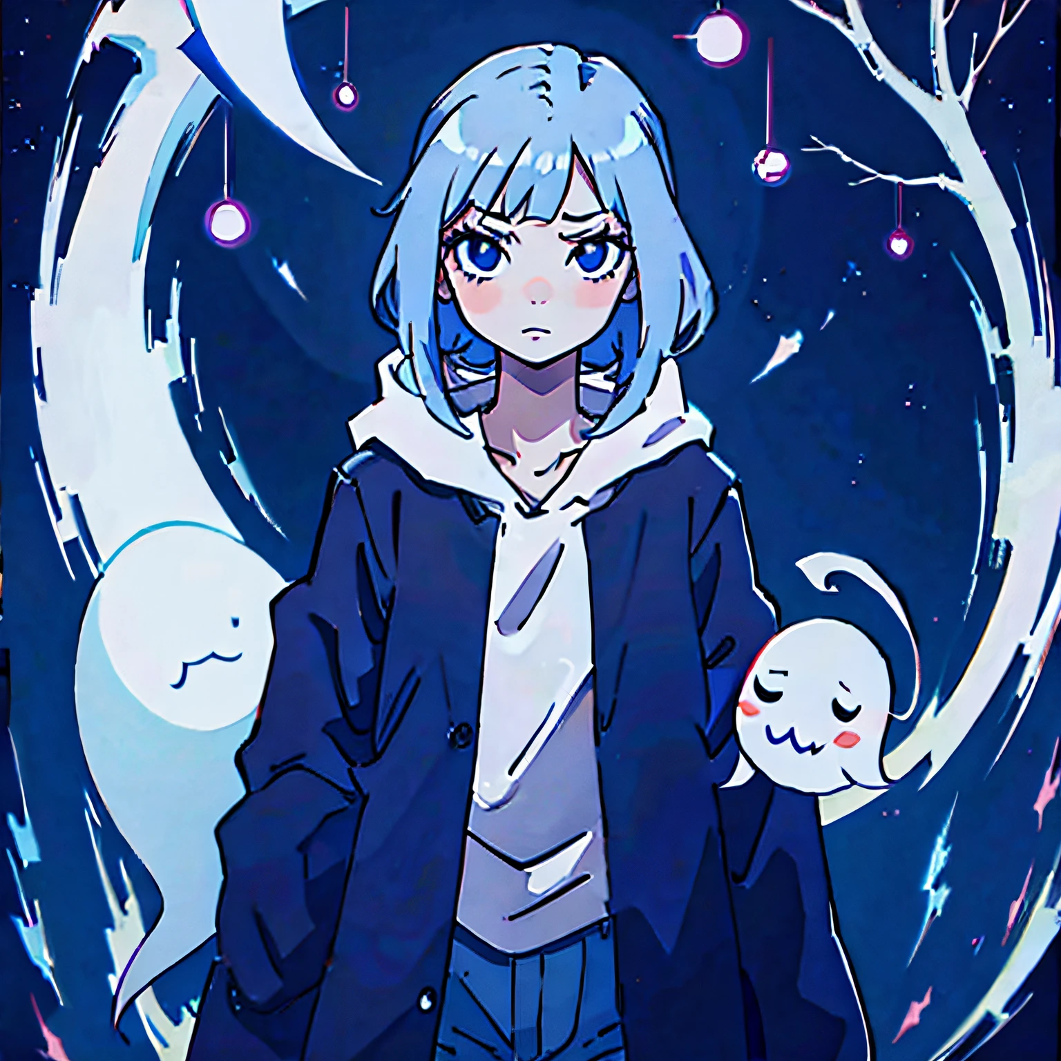 ghost , anime style --auto --s2