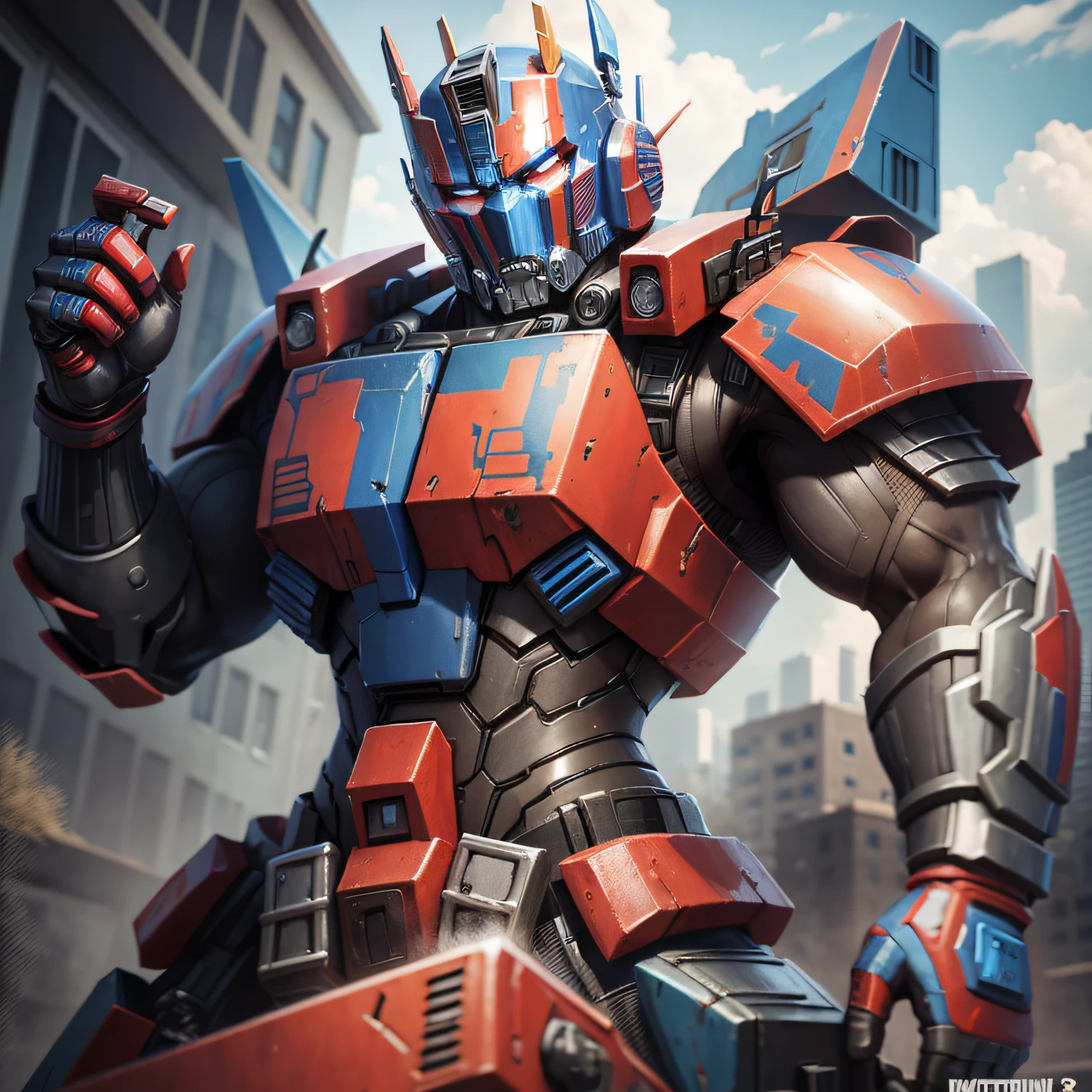 optimus prime, high details, fortnite skin --auto --s2