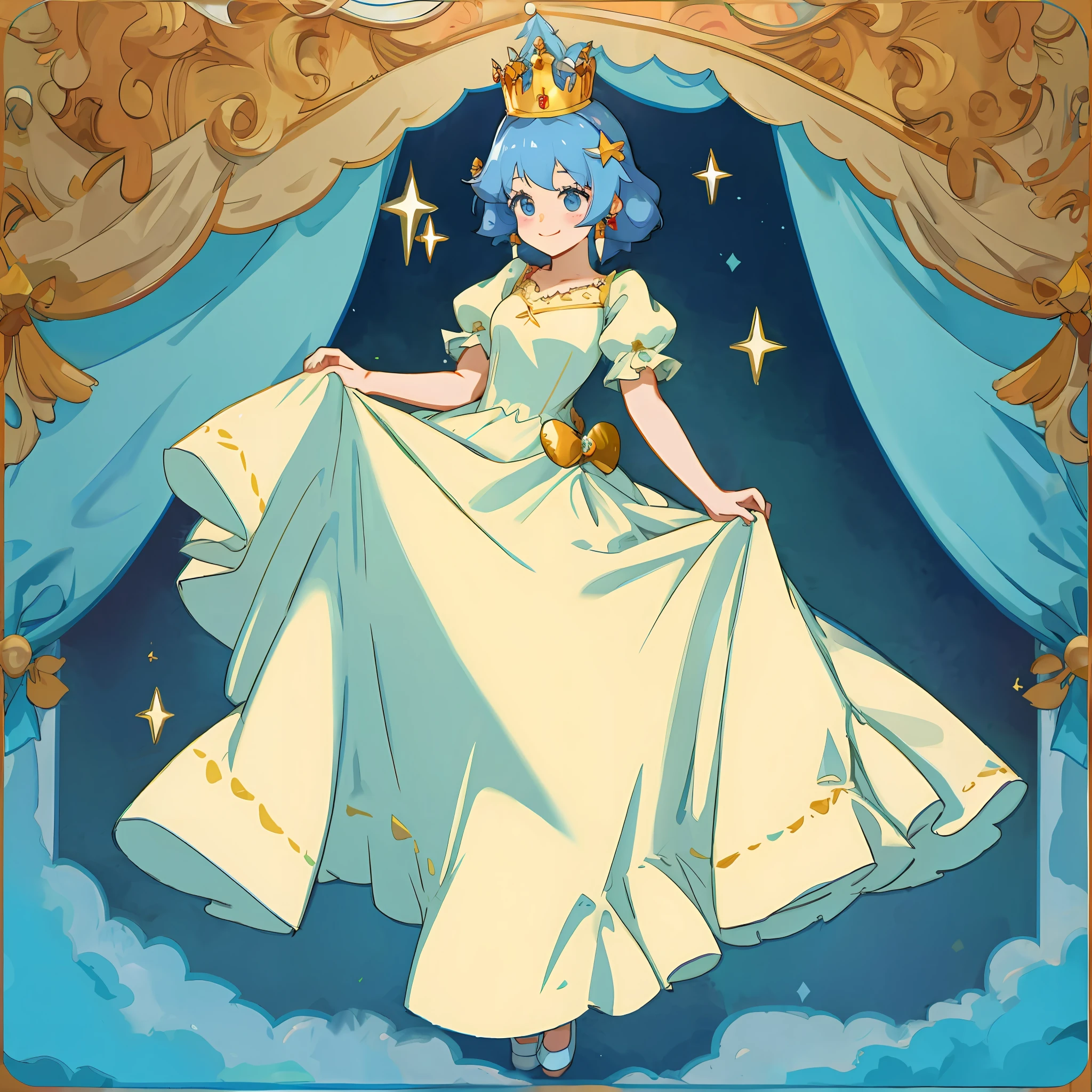 Cute princess dress crown woman full body