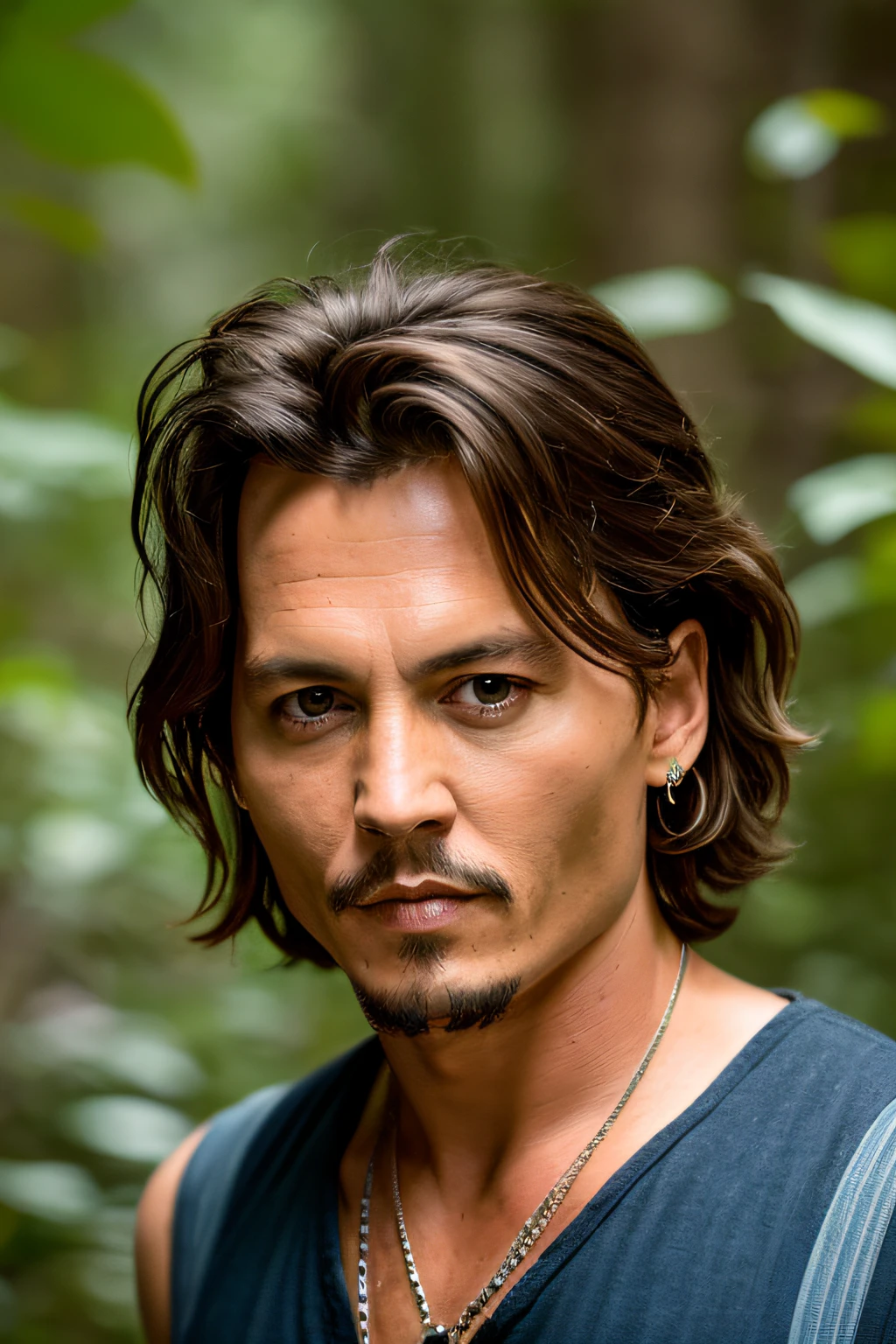 masterpiece, {{{25 years old}}} johnny depp walking through the jungle (night among fireflies), (high detail:1 1), cute young man, wearing a tank top, rough face, natural skin, high quality, nsfw, beautiful eyes, (detailed face and eyes), (face: 1 2), noise, extra, real photo, PSD, lamp film photography, sharp focus, contrast lighting, detailed skin, high resolution 8k, crazy detail, realistic, professional photography, 8k UHD, SLR camera, soft lighting, high quality, film grain, Fujifilm XT3