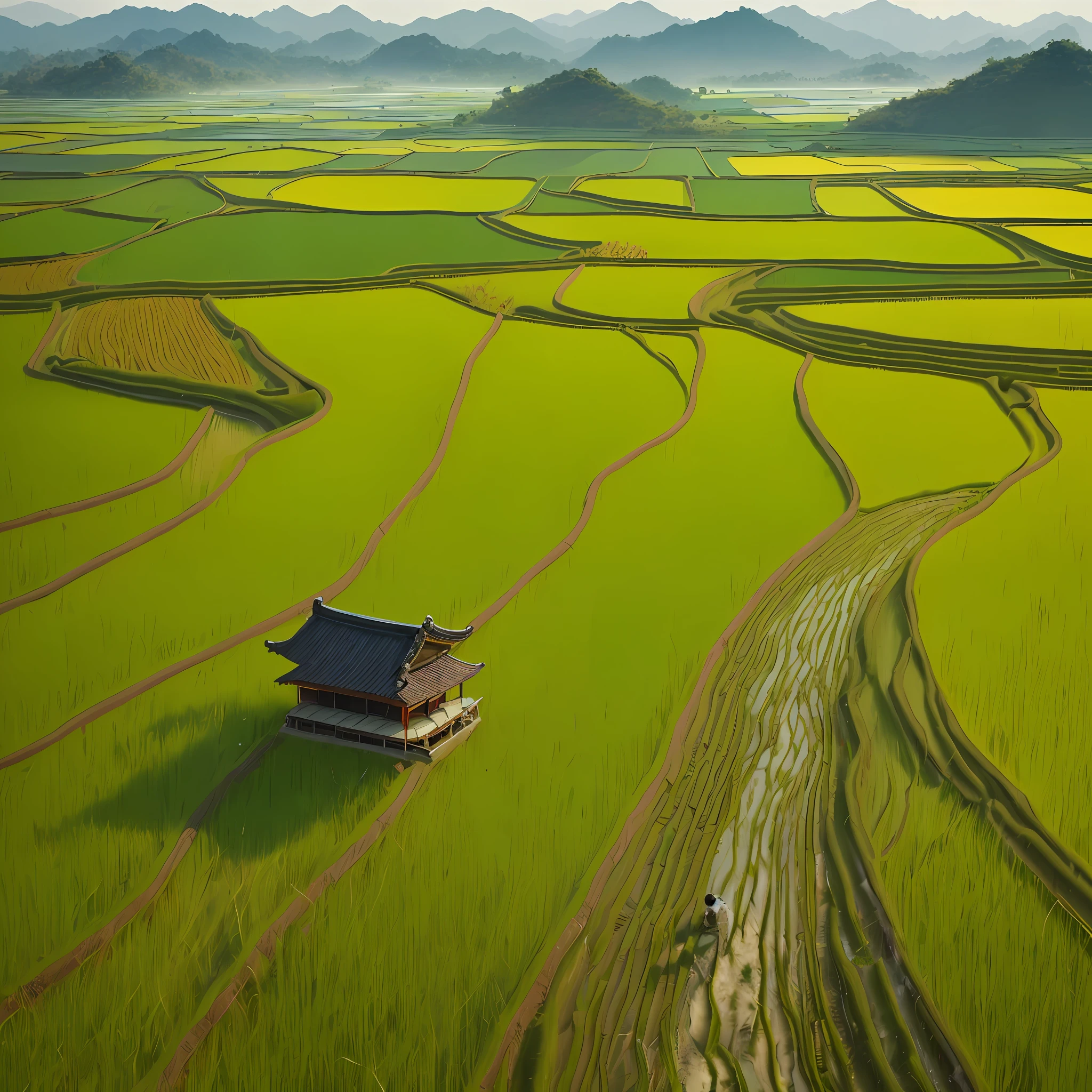 "In the season of Mangsang, the sun is shining and the breeze blows, as if all troubles have been blown away. Walking among the rice fields, listening to the rustling of rice ears, looking at the patches of green, my heart is full of tranquility and satisfaction.