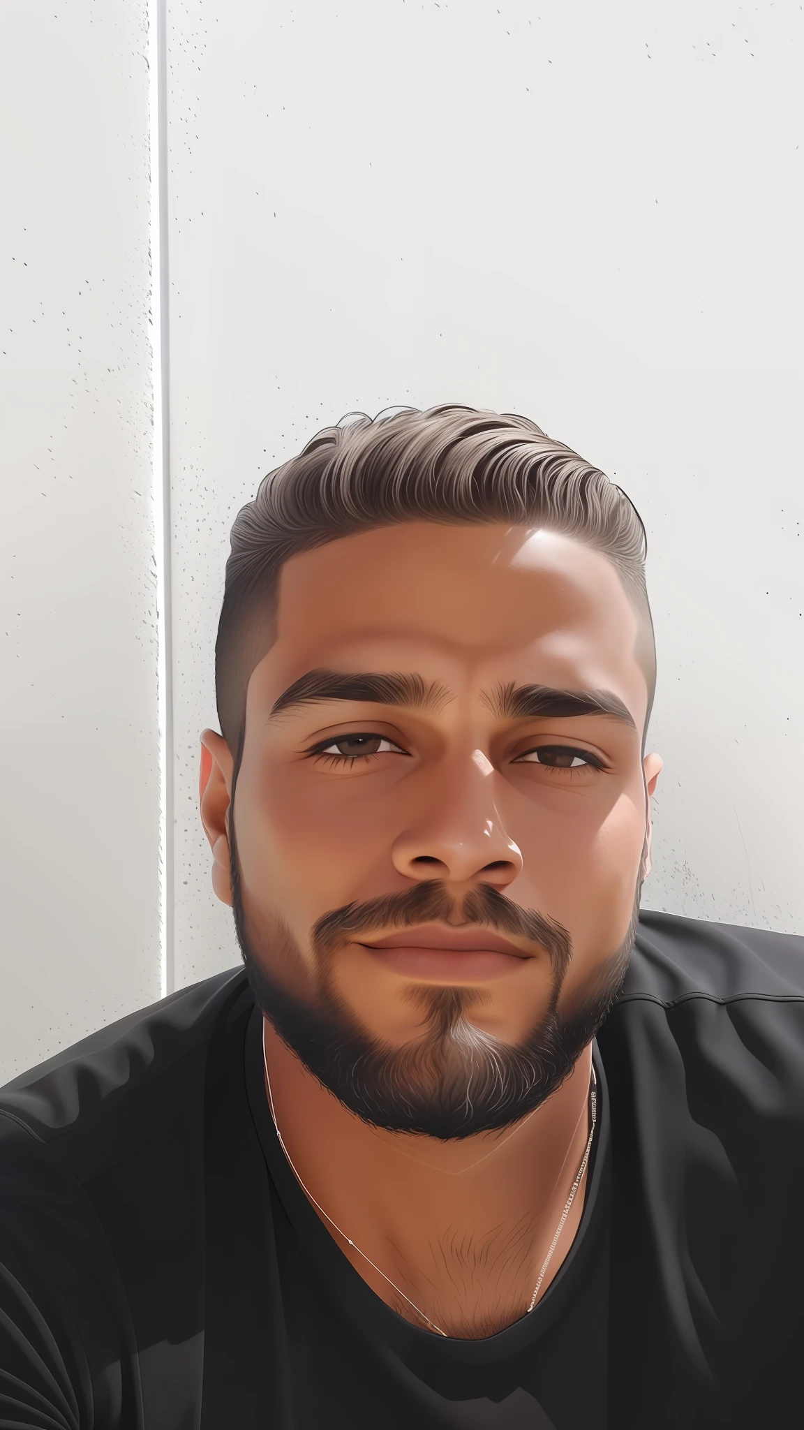 there is a man with a beard and a black shirt, with a small beard, small beard, caio santos, headshot profile picture, dan dos santos, ronaldo nazario, david rios ferreira, around 1 , frontal picture, profile image, avatar image, professional picture, 30 year old man, 3/4 profile