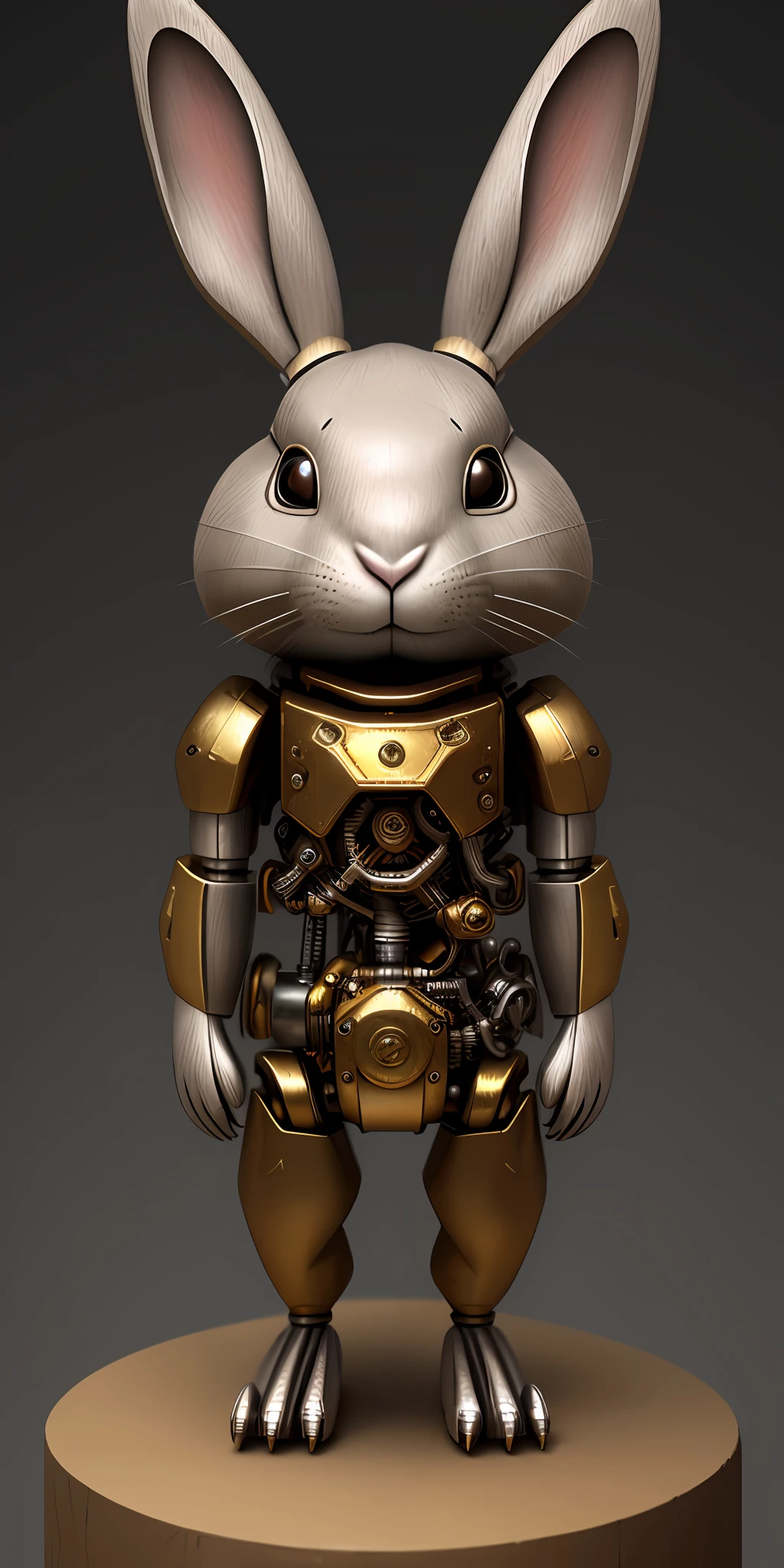 Mechanical rabbit,, extremely detailed, fine detail, hyper realistic texture perfect lighting