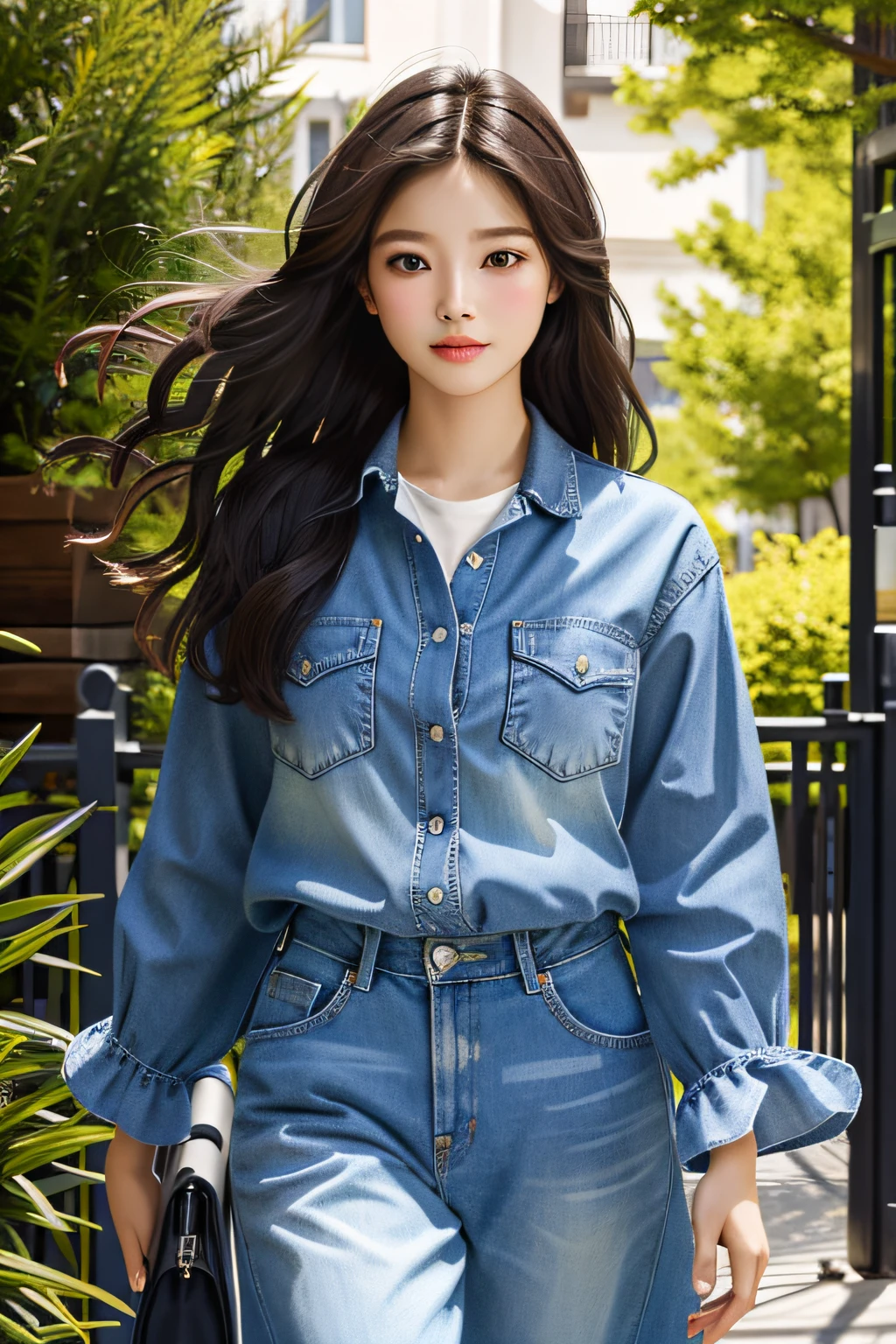 (Best Quality, Masterpiece: 1.1), (Realistic: 1.4), 1 Girl, Cowboy Shot