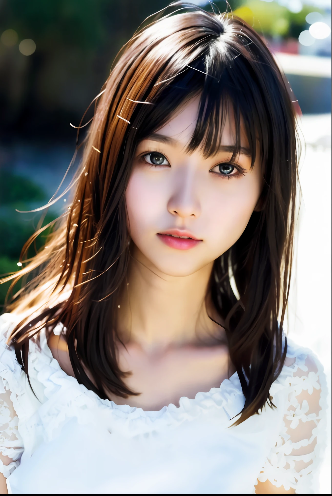 Ala Fed Asian Woman With Long Hair And White Dress Posing for Photo, Beautiful Japan Girl Face, Cute Face of a Girl, Close Up of Rain Iwakura, Realistic Young Gravure Idol, Black Haired Sui Ishida, Japan Model, Chiho, Young Cute One Asian Face, Japan Teen Portrait, Mayuri Shiina Portrait, Real Human Skin