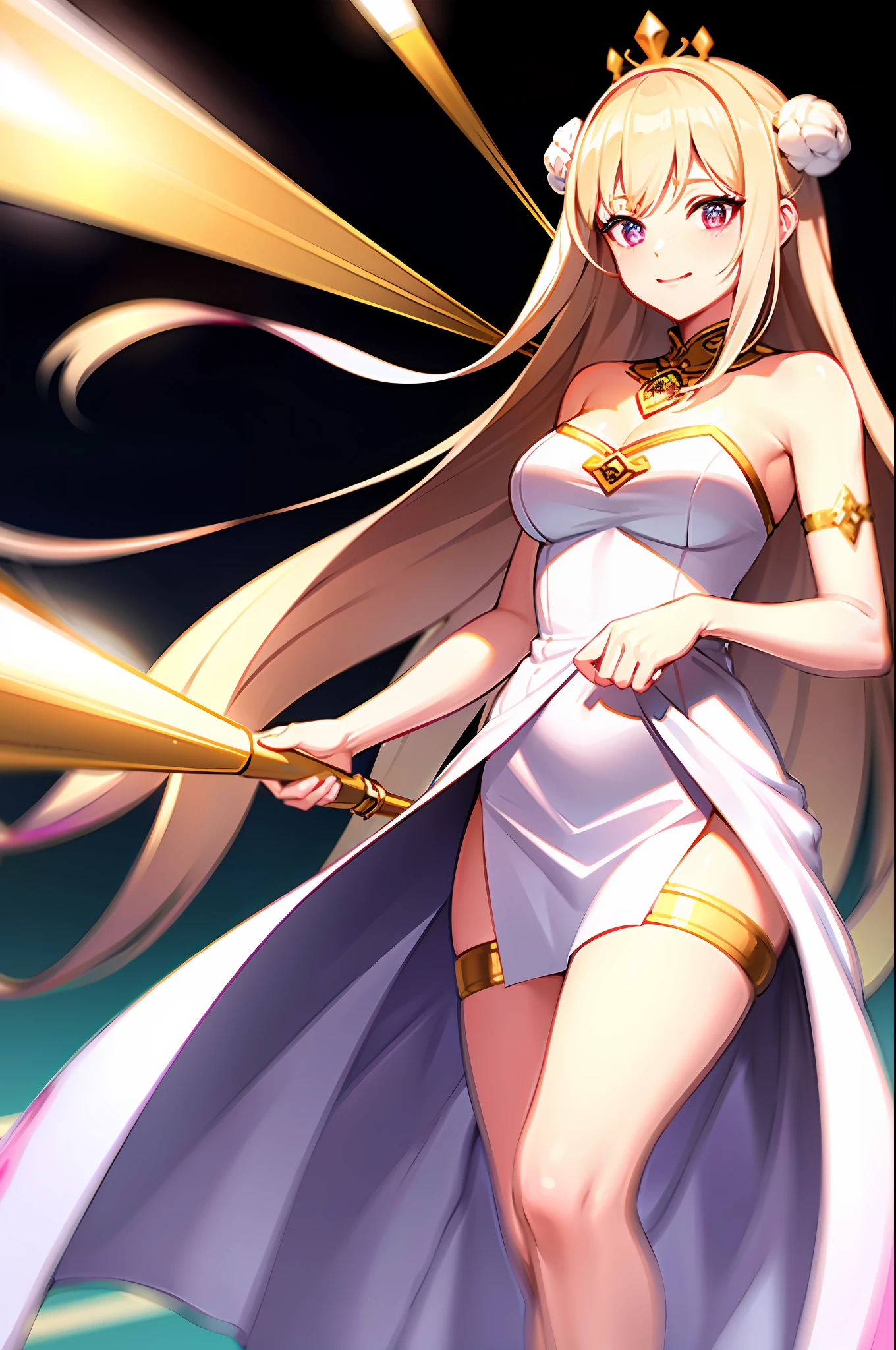 (a girl) queen,goddess,with white dress,super detailed,8k,high quality