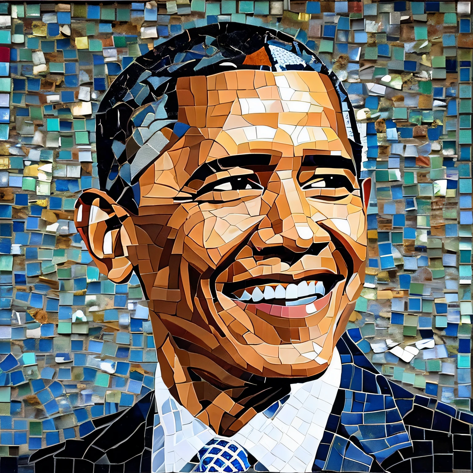 Mosaic art by Barack Obama