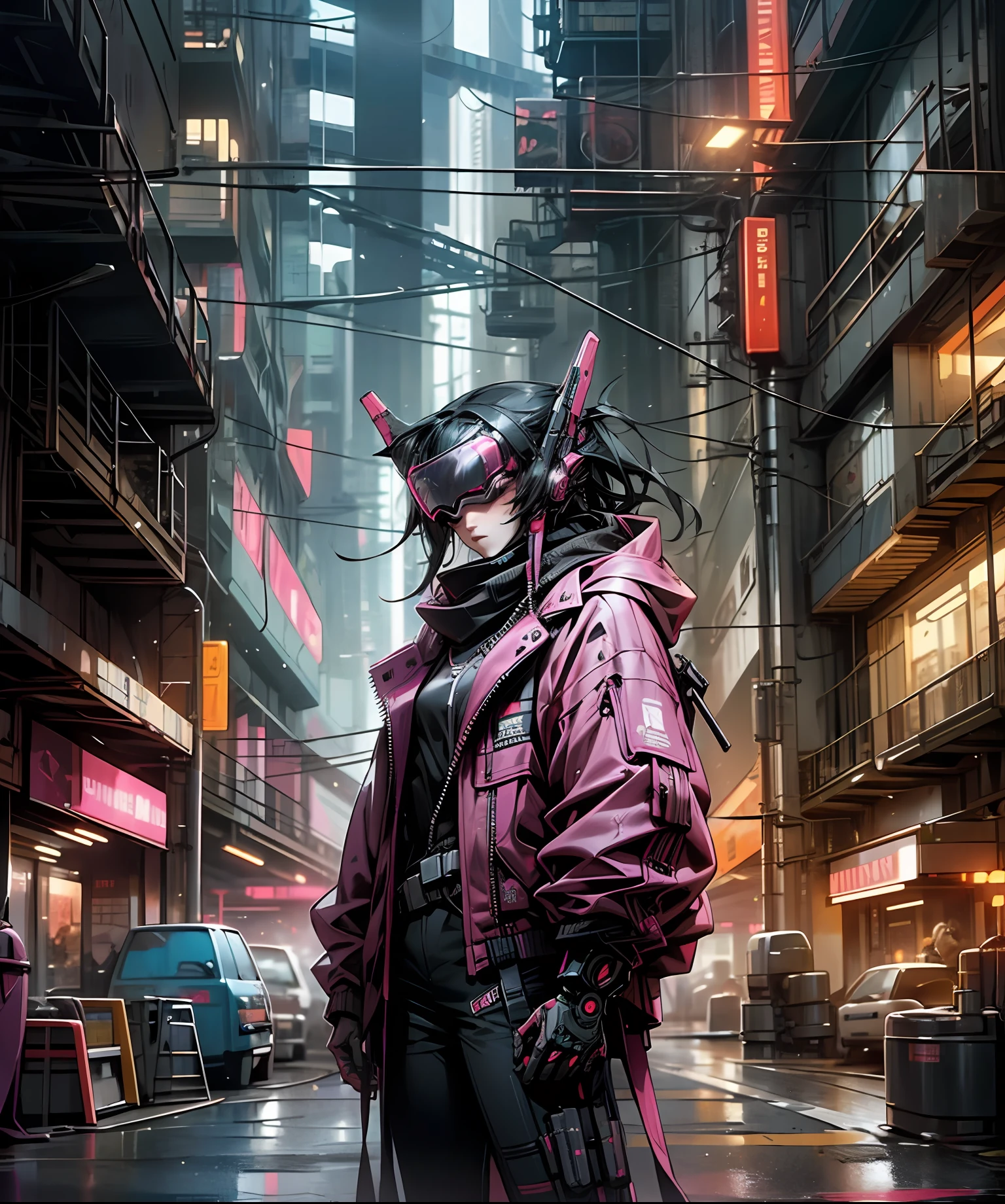 Naurto with orange jacket and on the face VR glasses is in front of a futuristic city, VR game, cyberpunk vibe, cyberpunk vibes, cyberpunk vibes, deeper into the metaverse we go, has cyberpunk style, cyberpunk theme, in cyber punk 2077, futuristic cyberpunk, cyberpunk future, synthwave, wearing cyberpunk streetwear, futuristic cyberpunk, cyberpunk tech, retro cyberpunk, synthwave style --auto --s2