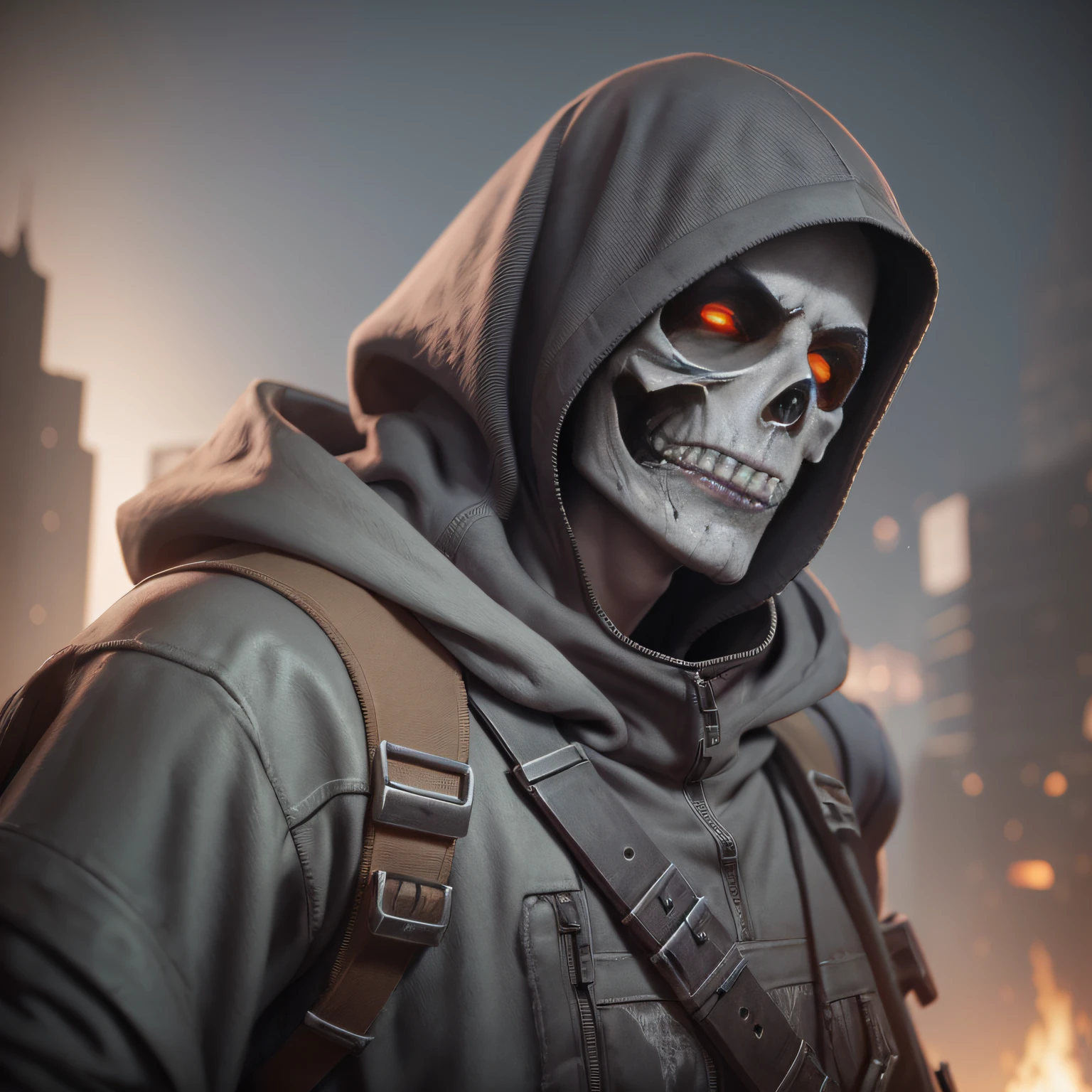 arafed image of a man in a hoodie with a hoodie on, unreal 5. rpg portrait, the reaper as a scary, unreal engine character art, created in unreal engine 5, reaper from overwatch, 8k portrait render, rendered in unreal engine 5, 3 d render character art 8 k, small character. unreal engine 5, reaper