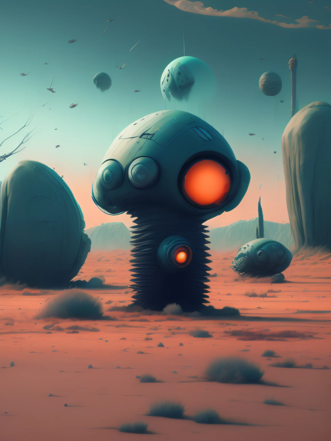alien invasion in the style of simon stalenhag, photorealistic, 8k,