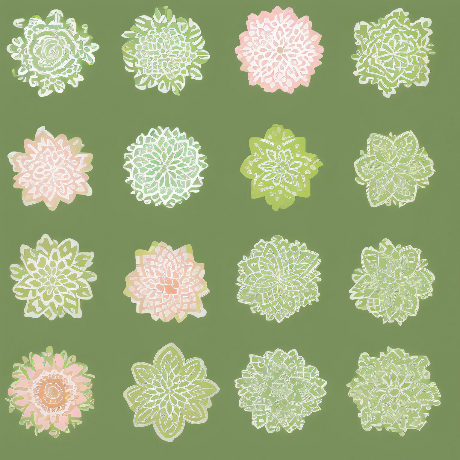 Small flower pattern label style, flat style, vector style, drawing style, naïve style, in very soft pastel colors such as old pink, moss green, pastel green, pastel blue, beige, light yellow, white.