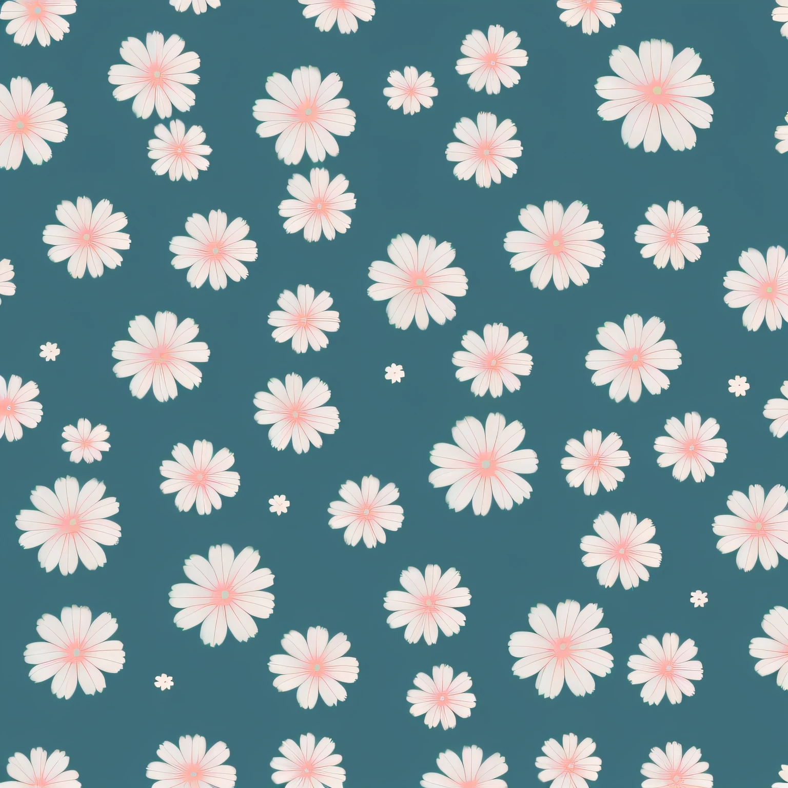 Small flower pattern, flat style, vector style, drawing style, naïve style, in very soft pastel colors.