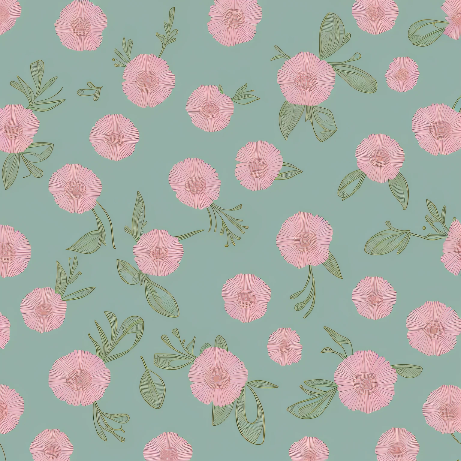 Small flower pattern, flat style, vector style, drawing style, naïve style, in very soft pastel colors.