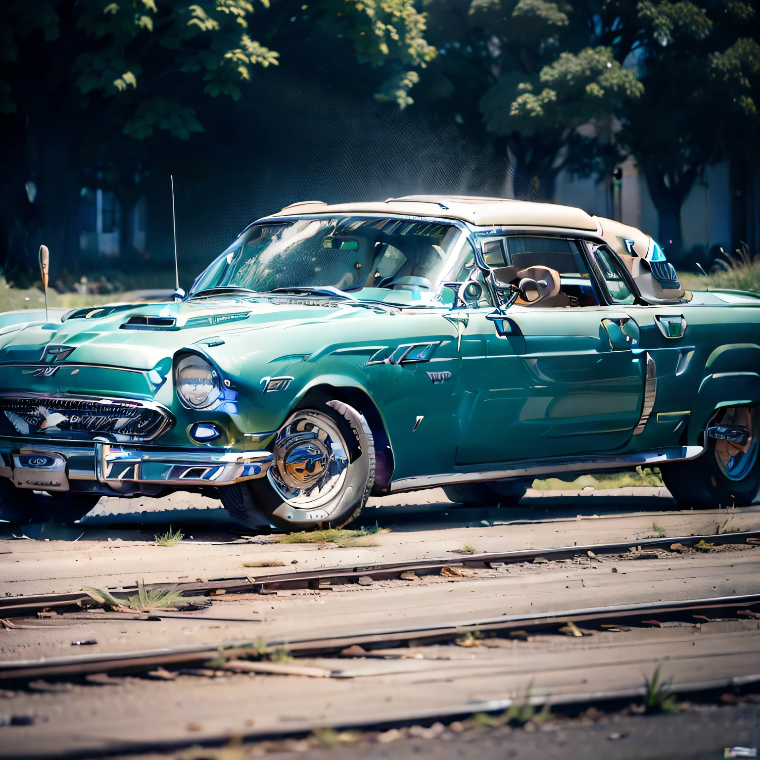 ((Ford Thunderbird:1.5) AND (realistic image:1.3) AND (1955-2005:1.2))