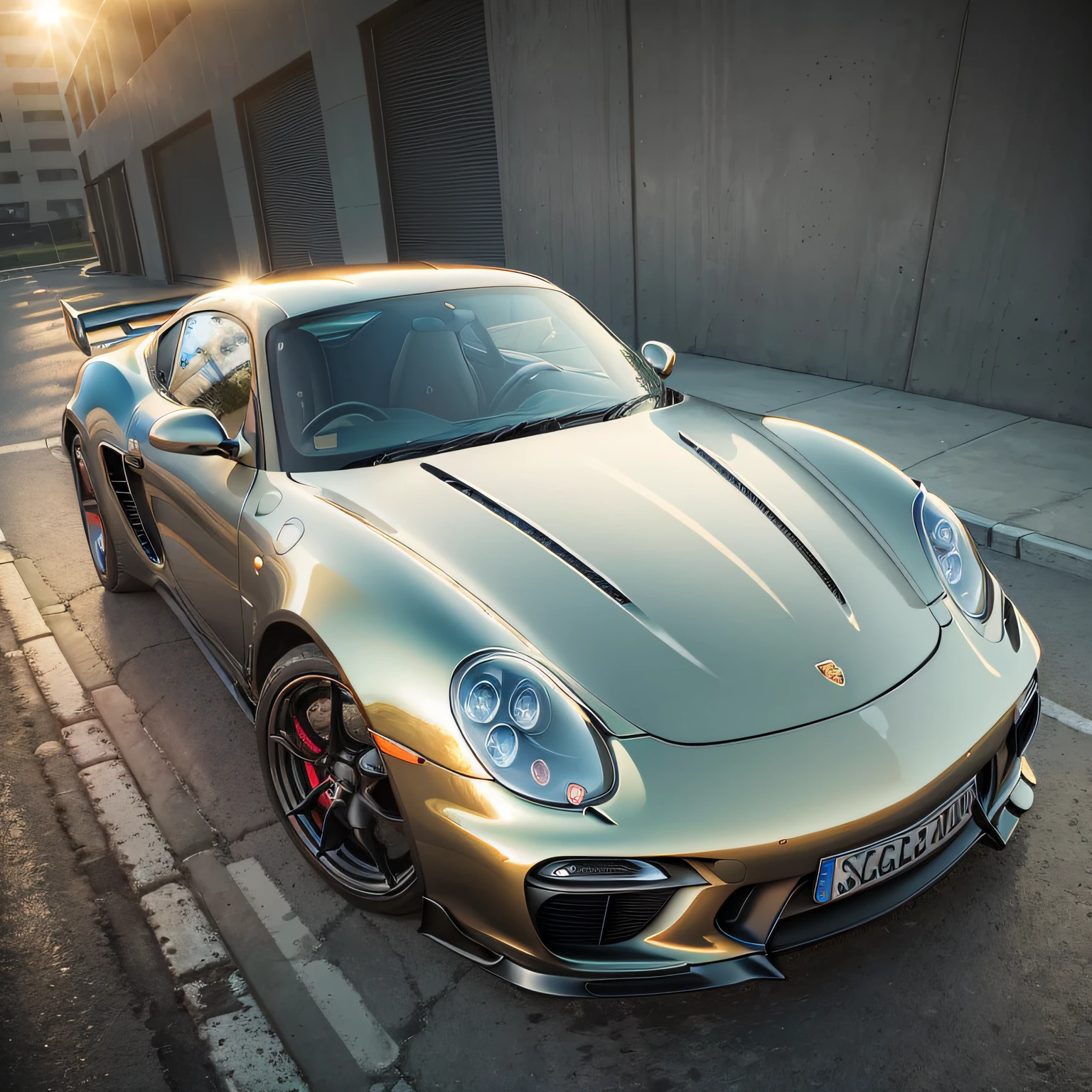 (masterpiece), high-quality, photorealistic rendering of [(a) realistic Porsche Cayman], dynamic angle, (floating OR hovering OR moving), (great OR perfect) shadows, (best OR excellent) lighting, [exterior] shot, high-resolution, high-detail, (beautiful OR stunning) metallic finish. --auto --s2