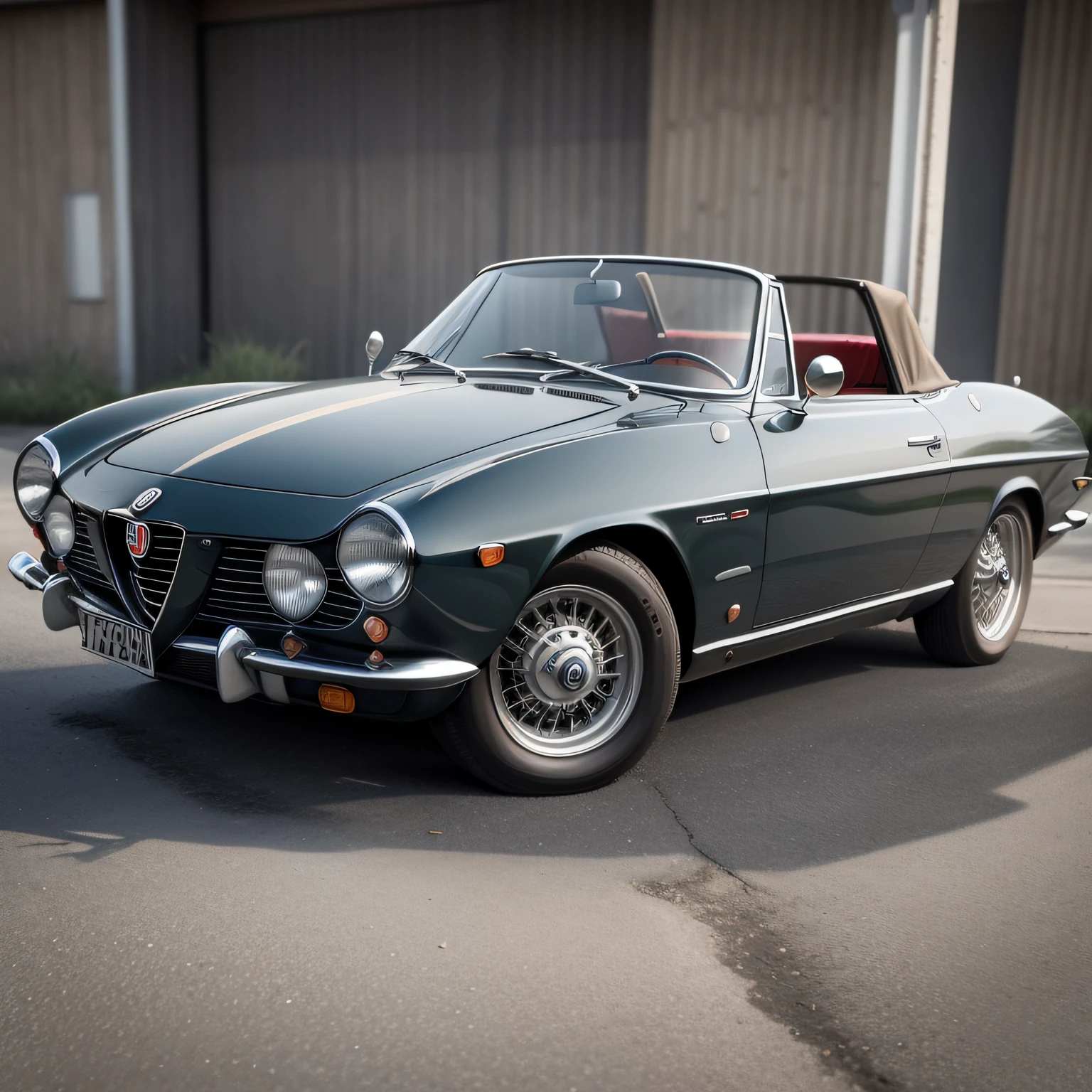 Alfa Romeo Spider 1966-1993 3d image, realistic and artistic
