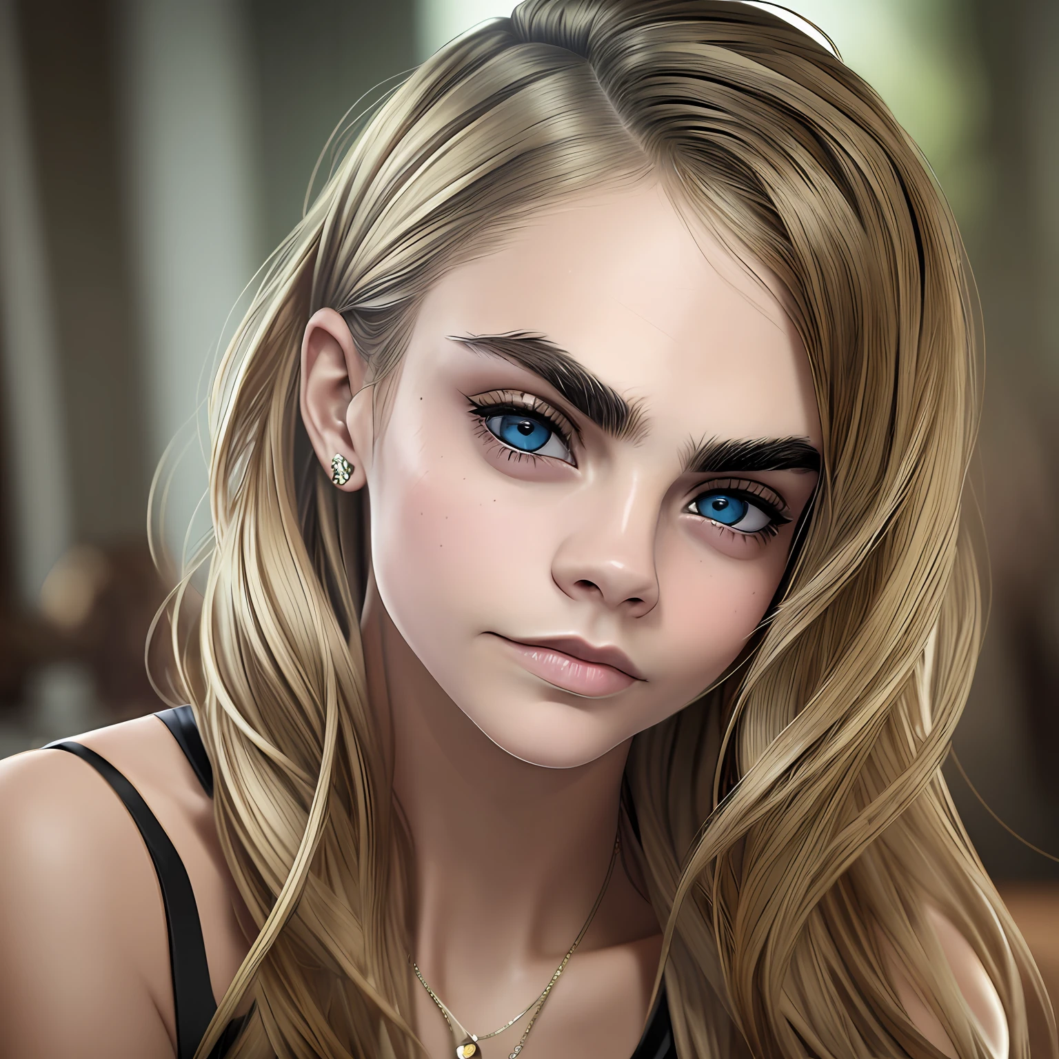 (cara delevingne: 4), (portrait: 3), (dreams:1,9), (beautiful eyes: 1,8), (beautiful mouth: 1,8), (focus on eyes and mouth: 1,5), (groin: 1,7), (inguinal tendon: 1,5), collarbone, belly button, natural light, extremely detailed, 8yk, raw photo, high level of detail, (ray tracing), (masterpiece), (best quality), high resolution, (realistic: 1,4), physically based representation, ultra realistic --auto --s2