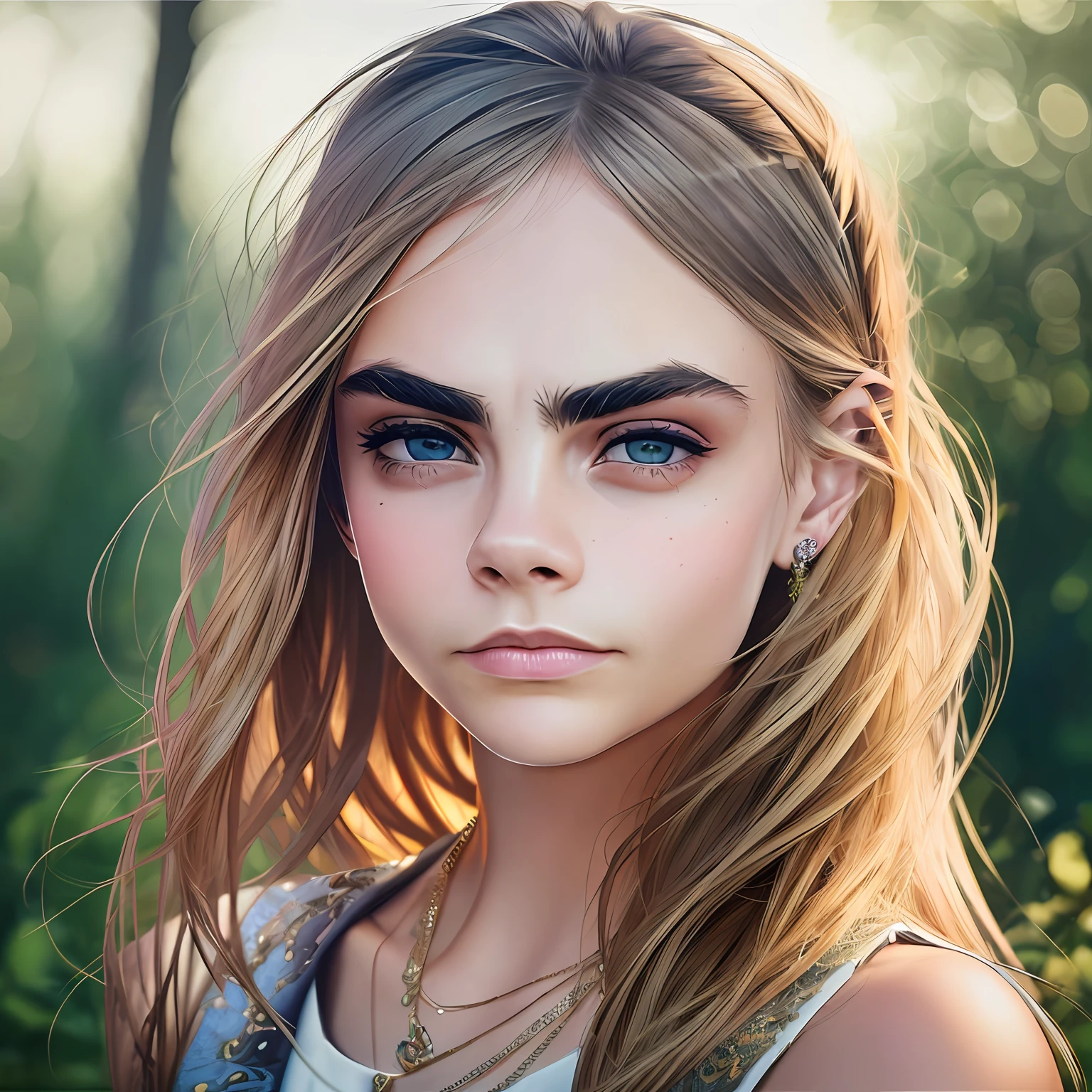 (cara delevingne: 4), (portrait: 3), (dreaming: 1.9), (beautiful face: 1.3), (bar: 1.7), evening light, nature, extremely detailed, 8yk, raw photo, high level of detail, (ray tracing), (masterpiece), (best quality), high resolution, (realistic: 1.4), physically based representation, ultra-realistic --auto --s2