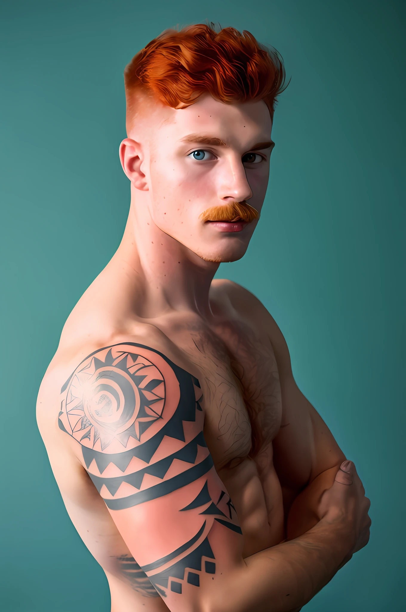 Tattoo, tattooed, tribal black tattoo
