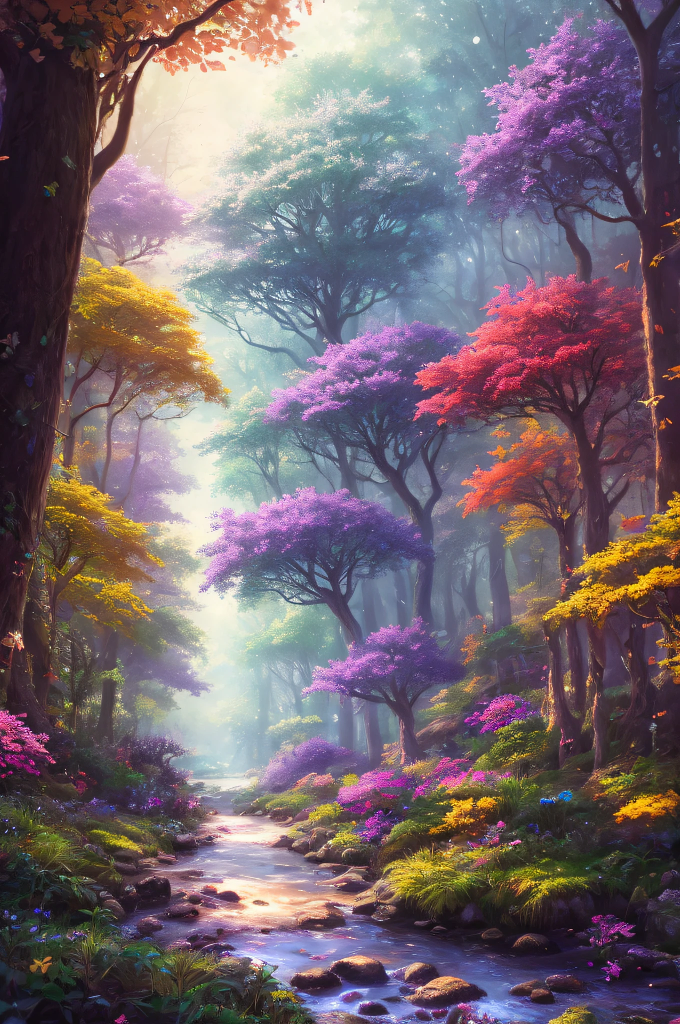 masterpiece, best quality, high quality,extremely detailed CG unity 8k wallpaper, An enchanting and dreamy scene of a fantasy forest, with towering trees, glowing mushrooms, and hidden fairy glens, creating a sense of mystique and enchantment, artstation, digital illustration, intricate, trending, pastel colors, oil paiting, award winning photography, Bokeh, Depth of Field, HDR, bloom, Chromatic Aberration ,Photorealistic,extremely detailed, trending on artstation, trending on CGsociety, Intricate, High Detail, dramatic, art by midjourney