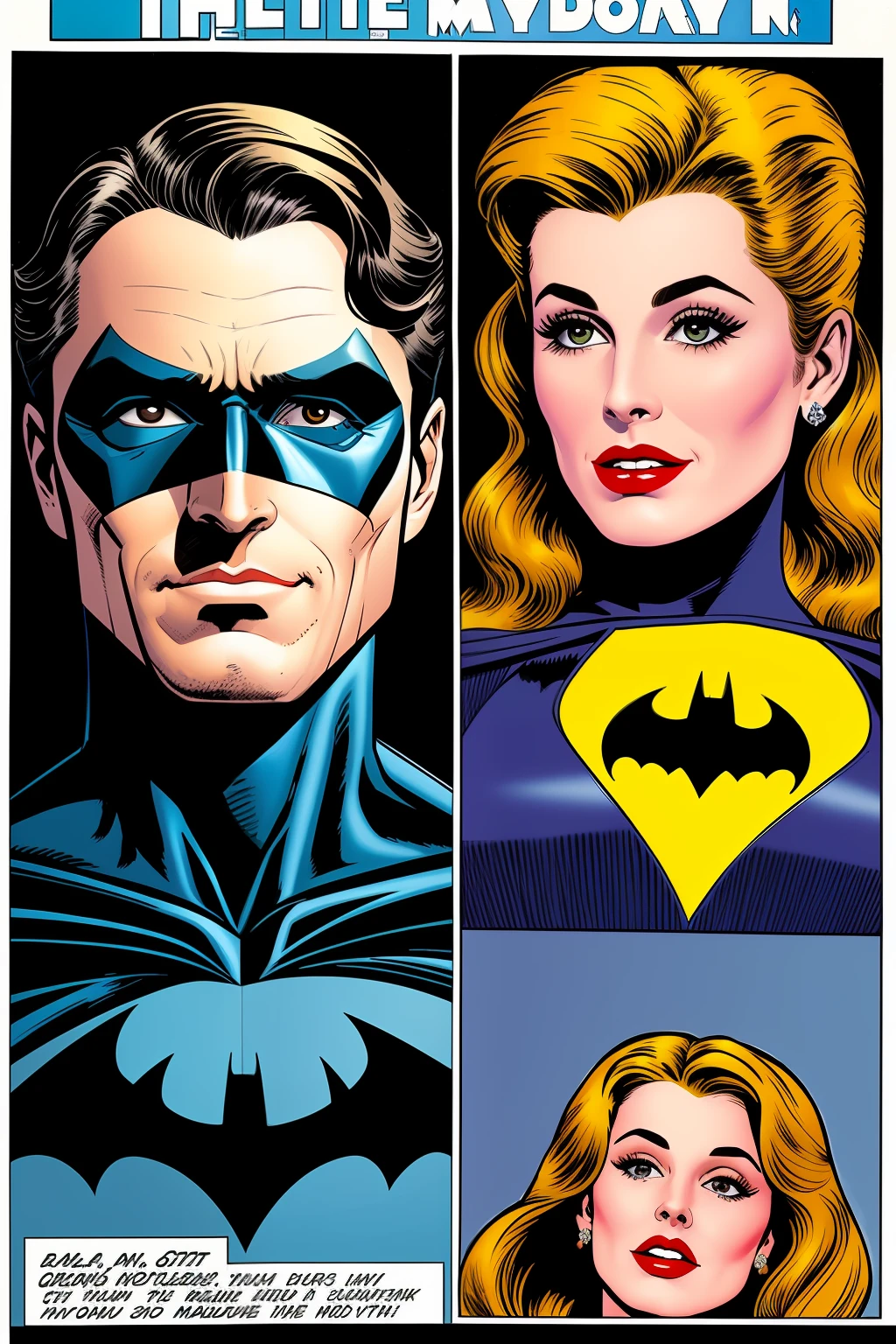 recreate Batman's first girlfriend: ((Julie Madison)) with Batman asking her to marry him, 64k,