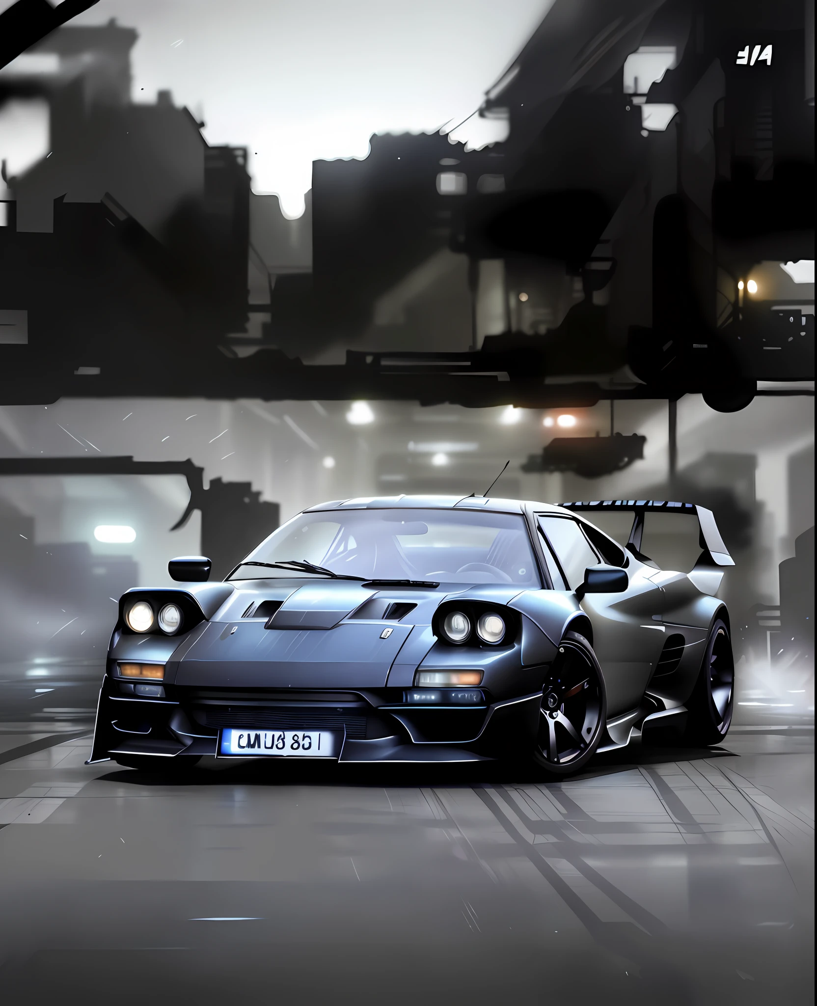 there are two pictures of a car in a garage with a man standing next to it, hq 4k phone wallpaper, hq 4k wallpaper, photorealistic dark concept art, phone wallpaper, wallpaper mobile, cinematic photograph concept art, stunning moody cinematography, cinematic gritty lighting, cinematic post process, blade runner aesthetic, inspired by Liam Wong, blade runner vibes