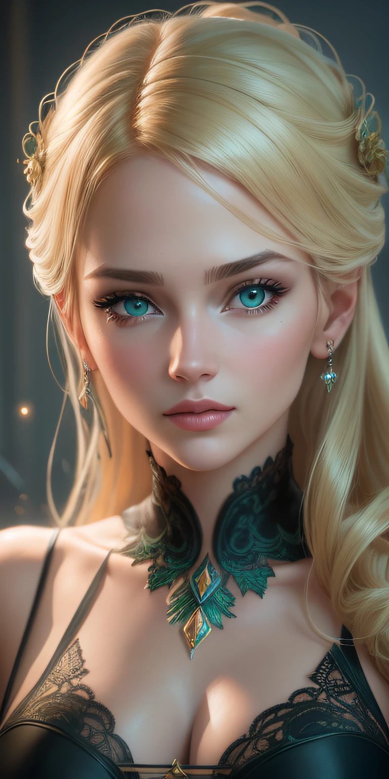 Immerse yourself in the elegance and sophistication of a beautiful blonde girl with captivating sparkling green eyes. Utilize 3D techniques and Octane rendering in 8K resolution to create a hyper-realistic portrayal of her detailed face. The intricate sharp details and smooth rendering style, combined with cinematic studio de lighting, will make this artwork a true masterpiece. Be prepared to make a splash on ArtStation as it becomes a trendsetter in the digital art community.