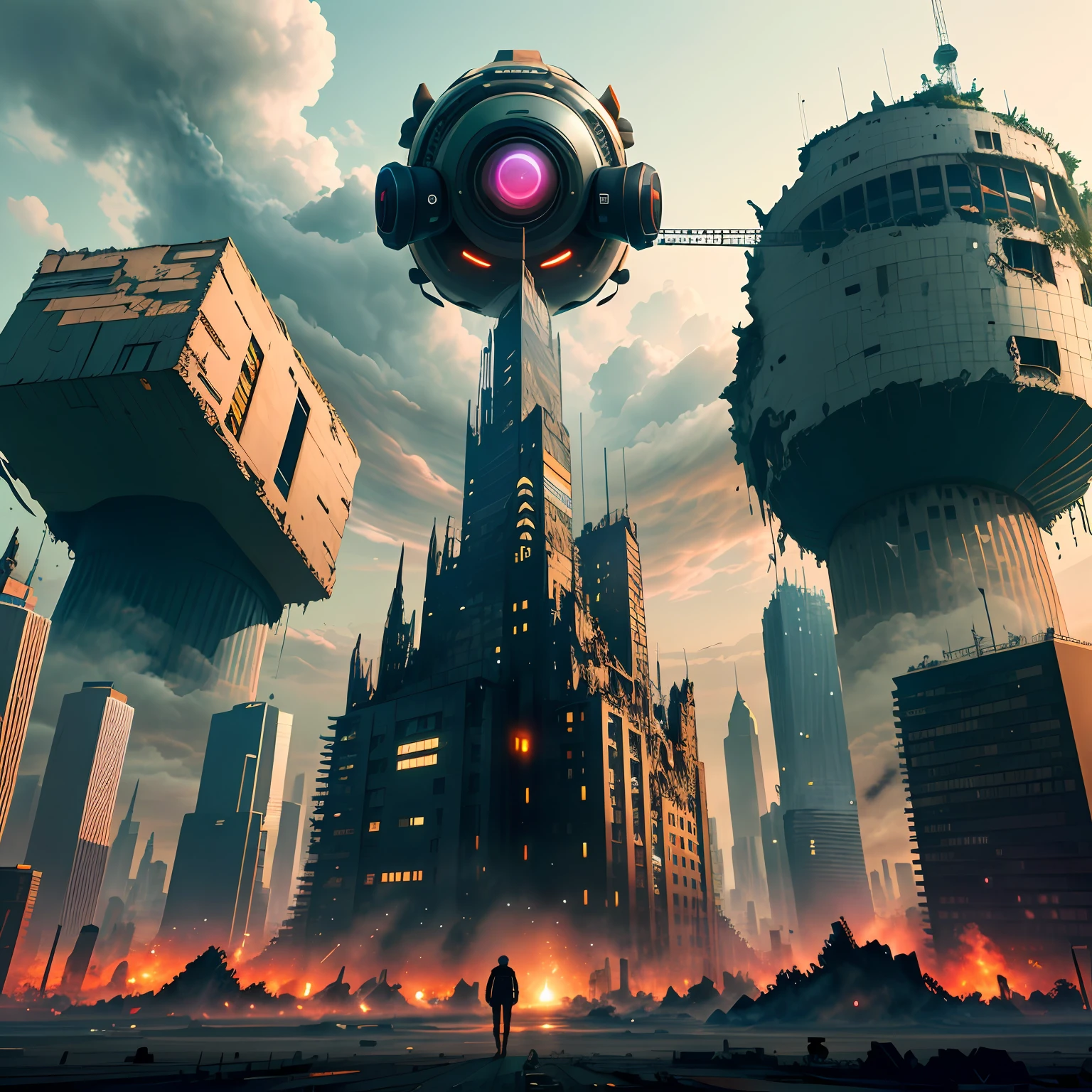Oh, I get it. Then the prompt would look like this:

"Create an impactful image that represents the city destroyed in 2067, showing the devastating effects of virtual reality on the human mind. The image should portray technological evolution into a dark and frightening future, where the population is controlled by the power of virtual reality and its addictive games, and where the city that was once a symbol of progress and modernity is now a shattered and gloomy landscape. Be creative and exciting in your visual representation of chapter 6 of the book."