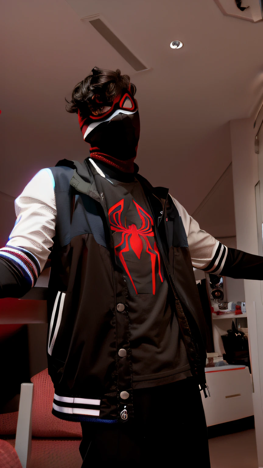 Spider-Man Through the Spider-Verse, Spider Man, Spider Man Cosplay, Spider Man Shirt, 8k uhd, Dslr, Soft Lighting, Spider Man Print, High Quality, Grain Film, Fujifilm XT3