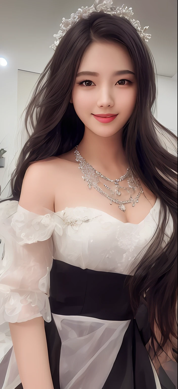 Best Quality, Masterpiece, High Resolution, 1girl, Porcelain Dress, Hair Accessories, Necklace, Jewelry, Pretty Face, Body, Tyndall Effect, Realistic, Shadow Studio, Rim Lighting, Dual Color Lighting, (HD Detail Skin: 1.2 ), 8k UHD, dslr, soft light, high quality, volumetric light, full nude, e-cup, photo, high resolution, 4k, 8k, background blur, (((light smile)))