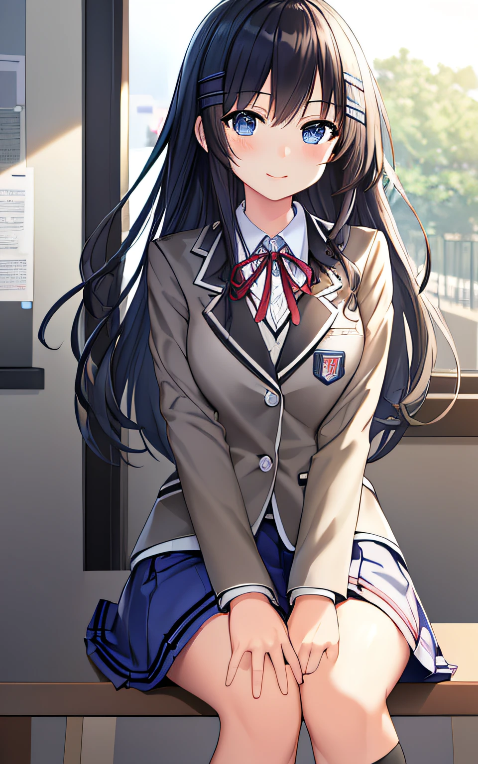 ((masterpiece, best quality:1.2)), (ultra-detailed:1.2), extremely detailed cg,8k,tobiichi origami,(schl1),
( blush:1.1),school street,smile,