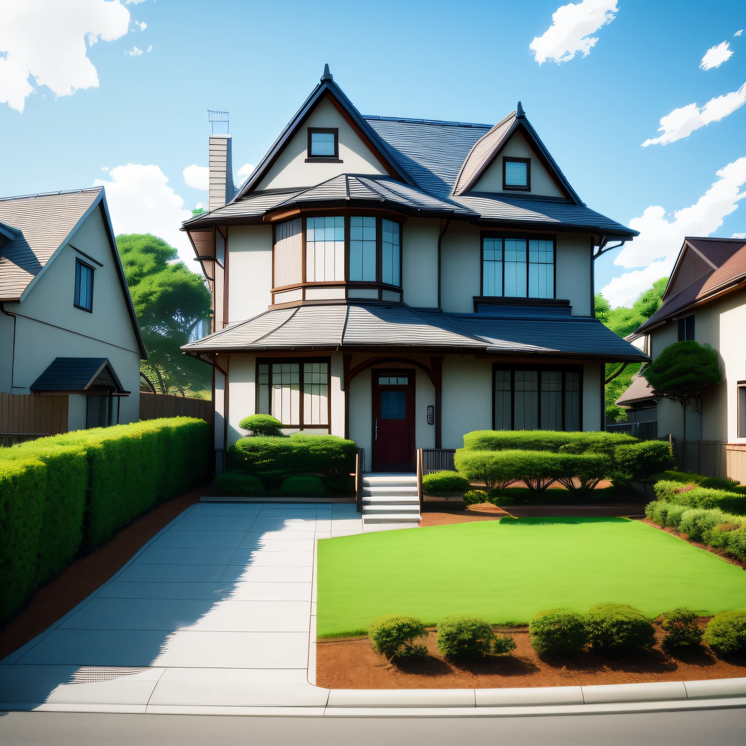 a house, anime style