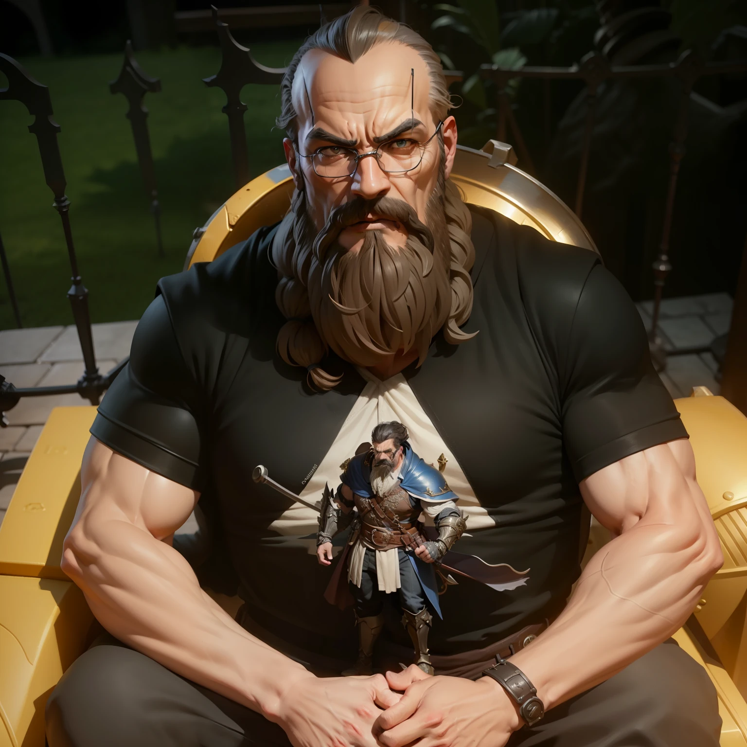 A closeup of a statue of a man with a mustache, closeup character, an angry muscular army general, closeup character, closeup character, unreal 5. rpg portrait, hyper detailed fantasy character, character avatar rpg, 3d character, 3d character, armored villain face, rendered as a 3d render, high resolution video game avatar, ultra-detailed, physically based rendering, boy, machines, medieval, --auto --s2