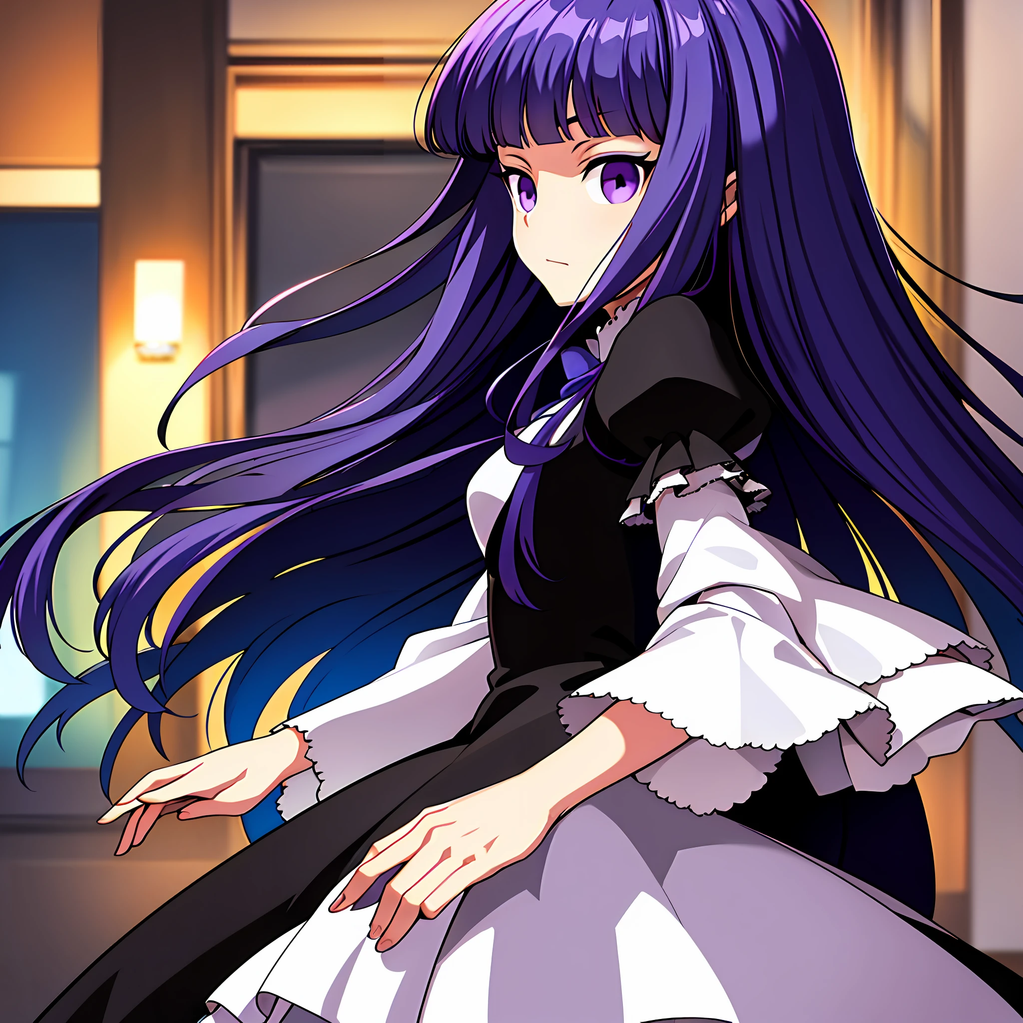frederica bernkastel, look from side, beautiful, masterpiece, best quality, extremely detailed face