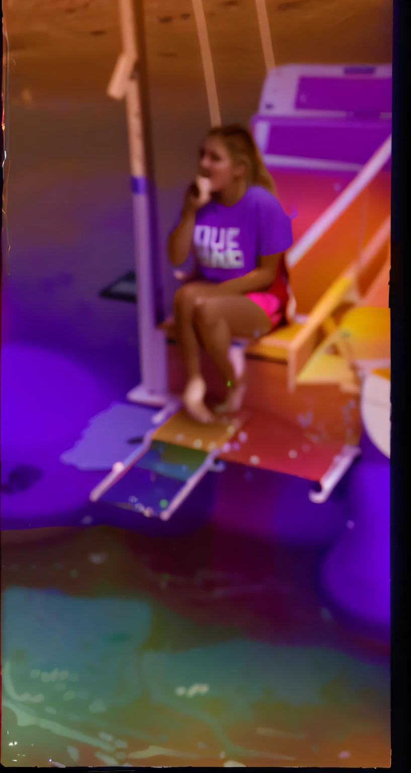 gunged, barefoot, bikini, 18 year old, teen blonde