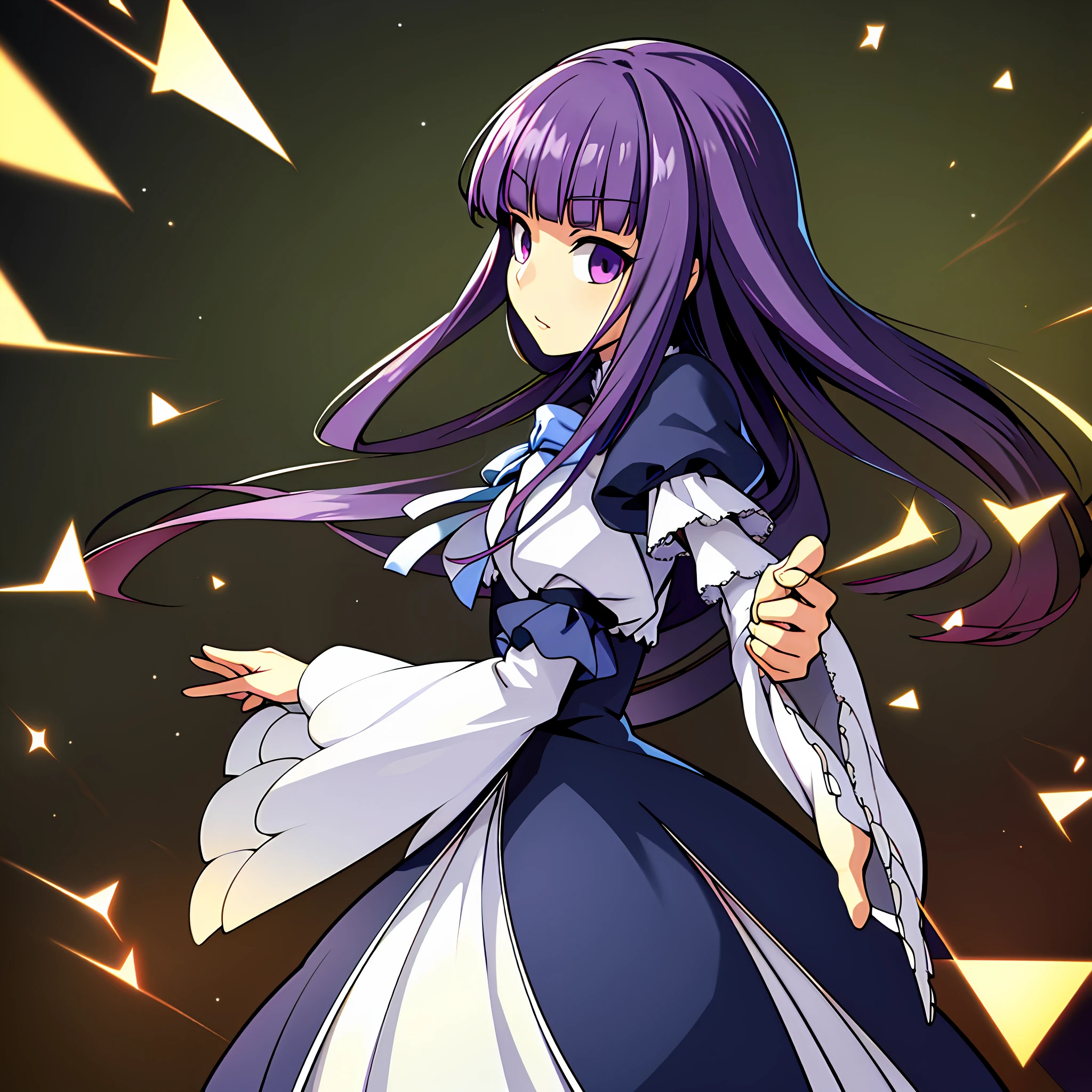 frederica bernkastel, look from side, beautiful, masterpiece, best quality, extremely detailed face