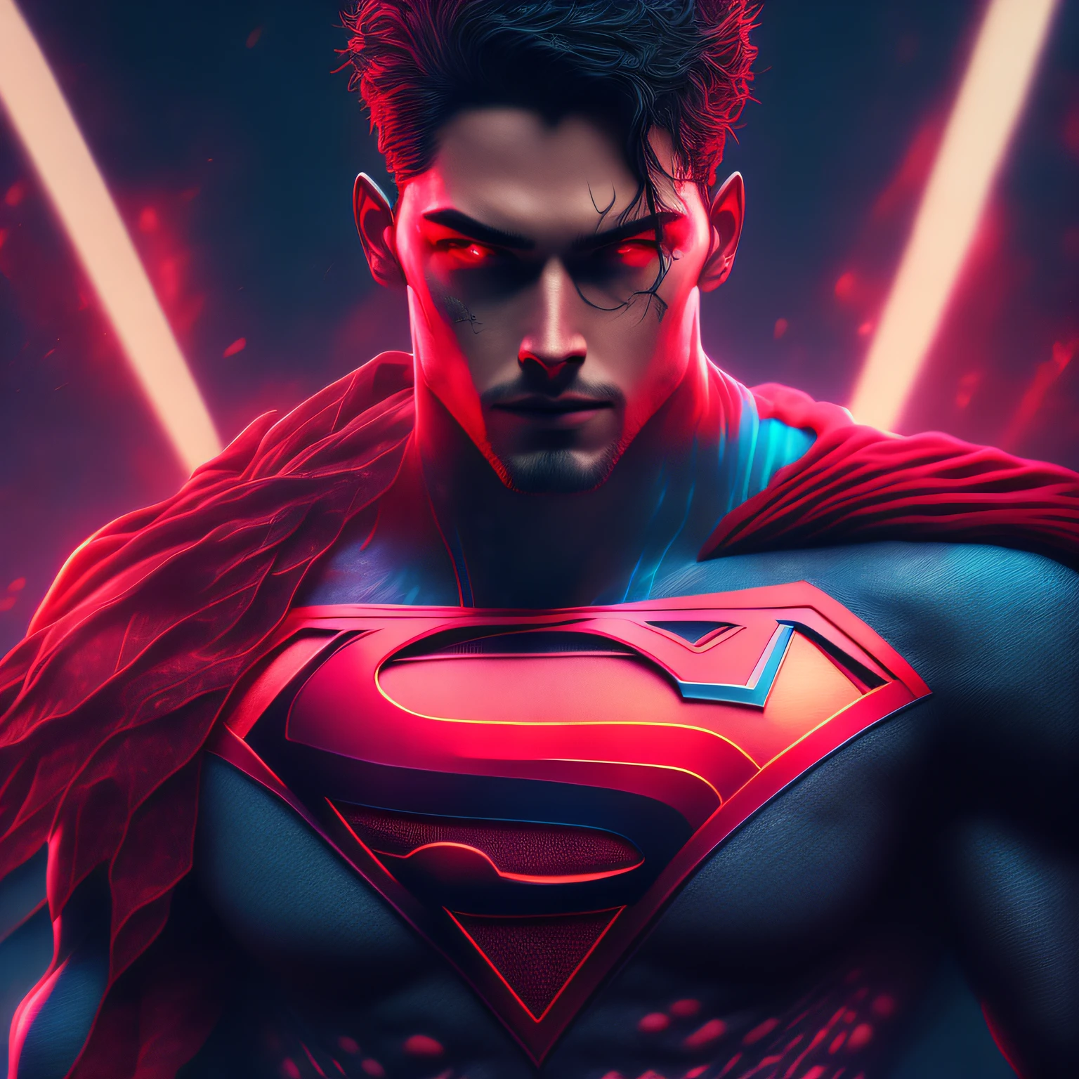 superboy prime, Cyberpunk, 8k.
