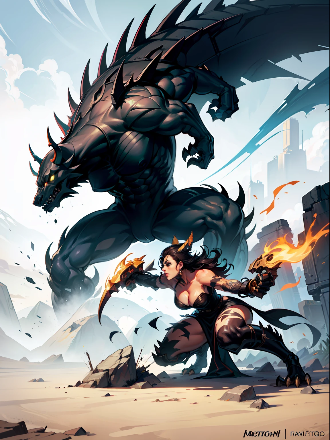 sharp teeth, brute force, spines on the back, sharp claws, sharp hair on the forearms, ultra detailed monster asustador, (background with destruction effect: 1.2), fantastic paintings, graffiti style, vibrant, fantastic paintings, high quality, giant monster illustration with sharp claws, adhesive art, digital illustration, approaching perfection, dynamic, highly detailed, artstation, concept art, smooth, sharp focus, illustration, centered, Approaching perfection, dynamic, highly detailed, character sheet, artstation, concept art. sharp focus, illustration, trend in artstation, 8k, masterpiece, graffiti painting, fine detail, full of color, intricate detail, golden aspect ratio illustration, monochrome, masterpiece, best quality, high quality, best quality, high resolution correction, amazing bright lighting, detail enhancement, fantastic paintings, graffit style, best quality, detail enhancement, best quality, high quality, highres, detail enhancement, emphasis on the correct 5 fingers on each hand and the correct shadow, , bright image, , 4k, high resolution