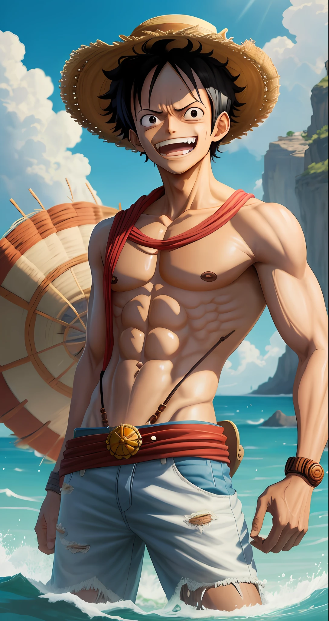 Monkey D. Luffy, the charismatic captain of One Piece's Straw Hat. With a captivating smile that radiates joy and determination, Luffy invites you on an epic adventure in Midjoinner. His heart races as he joins Luffy and his crew, embarking on a journey filled with laughter, camaraderie, and thrilling battles. Get ready to smile along with Luffy as you explore the wonders of Midjoinner and face challenges that no other place could offer. Fun is guaranteed with Luffy and his infectious positive energy