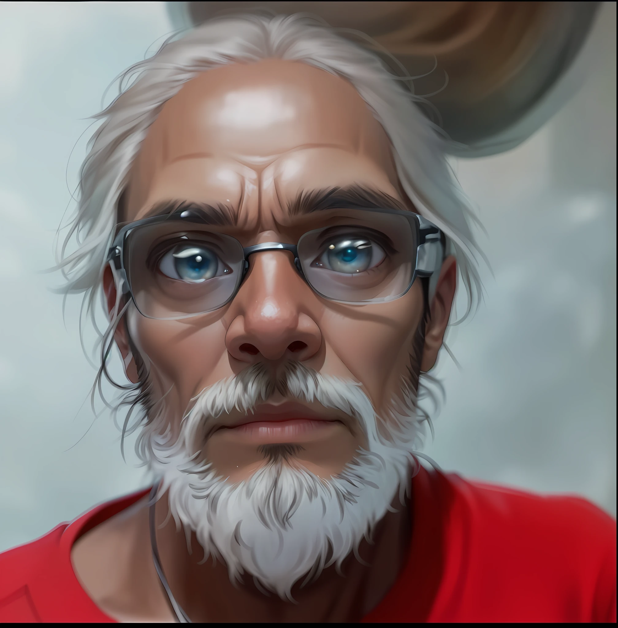 Closeup portrait of the face of an old brown-eyed man wearing Oakley cap, soft and smooth skin, big dreamy eyes, beautiful intricate colored hair, symmetrical, wide anime eyes, soft lighting, detailed face, by makoto shinkai, stanley artgerm lau, wlop, rossdraws, concept art, digital painting, looking at the camera https://i.postimg.cc/x8P61TNL/Screenshot-20230605-232744-2.png