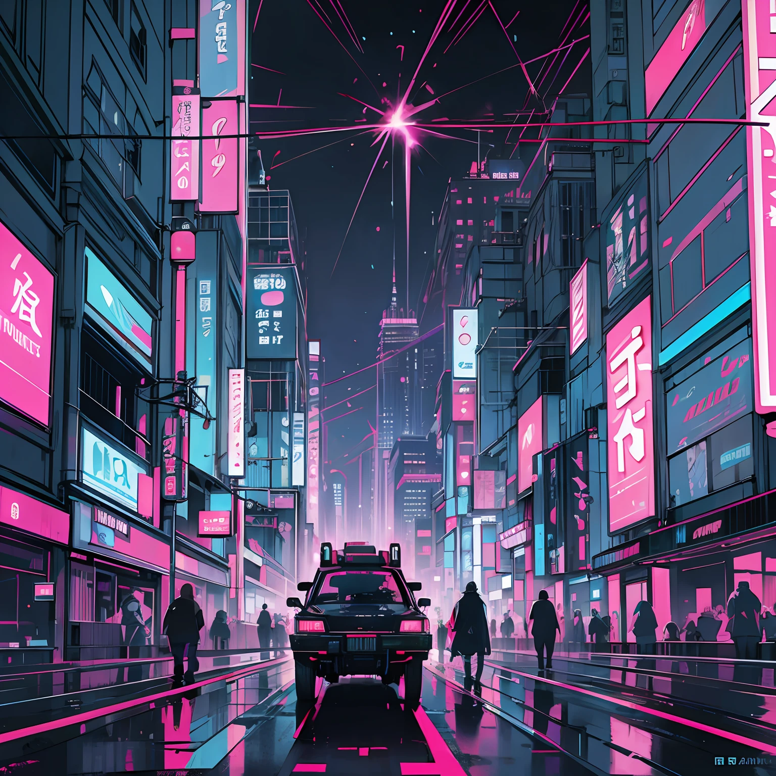 neon, city of Tokyo, amazing landscape, cinematic, cyberpunk, hue, photolike, art, neo-tokyo, background, --auto --s2
