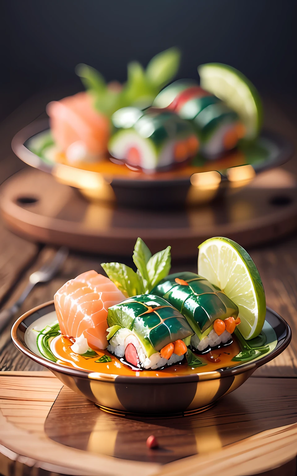 Sushi, (Mutant Fish: 1, Mutant Shrimp, Monster), (Disgusting Food Photography: 1.5), Decay, (Exposed to Radiation), (Variation: 1.4), Ultra-detailed, Realistic Photography, Frequent Lighting, Studio Lighting, Clear Focus, Best Quality (Realism: 1.4), Original Photo, Award Winning Photo, Realistic Textures, Dramatic Lighting, Unrealistic Engine, High Resolution, 8K, Detailed Background, Complex Background, Bright Background, Beautiful Atmosphere, Surrealism, Very detailed food texture, high quality, high detail, high resolution, depth of field --auto --s2